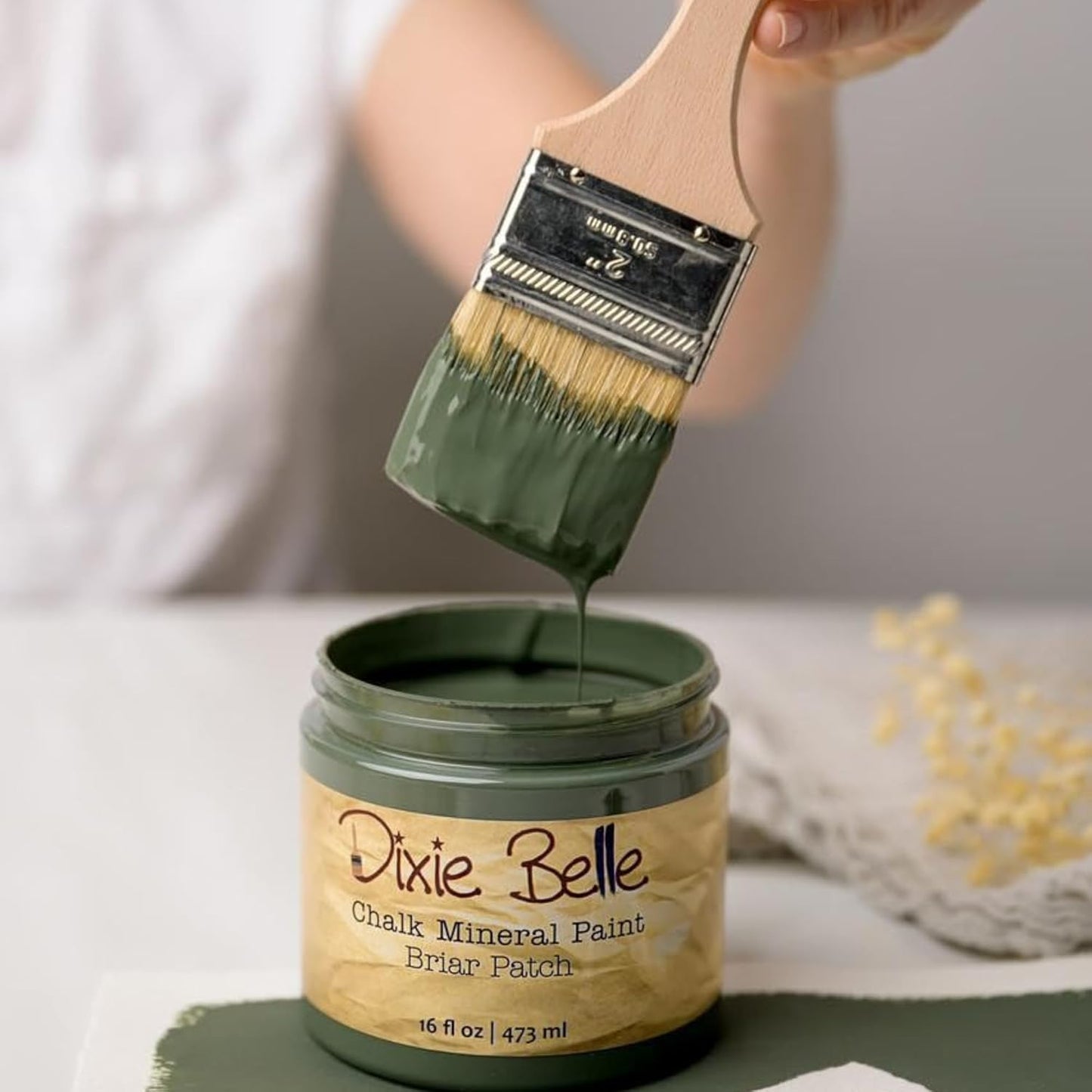 Dixie Belle Paint Company Chalk Finish Furniture Paint – Briar Patch (8oz) – Matte Chic Chalk Mineral DIY Furniture Paint