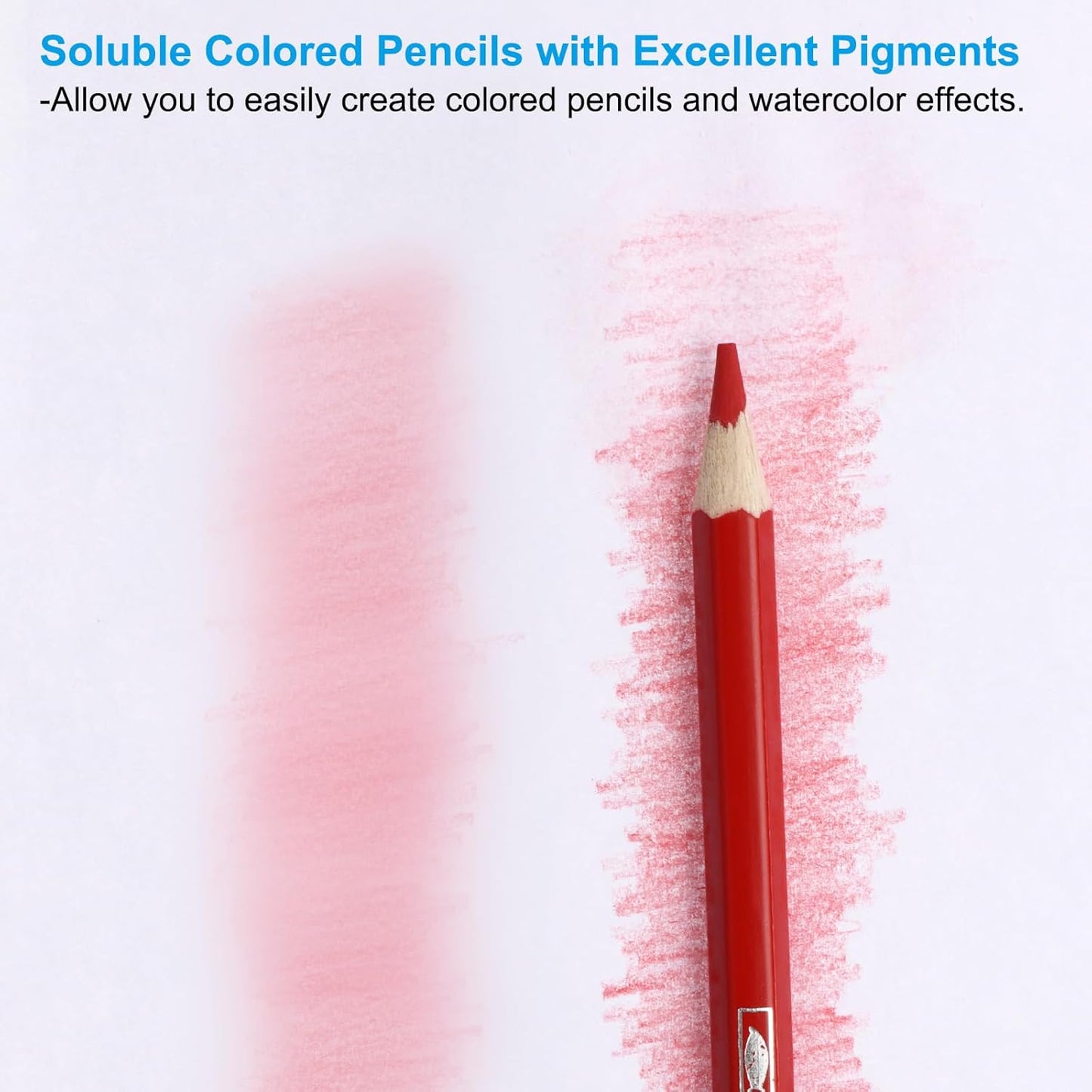 PATIKIL Watercolor Pencil, 6Pcs Water Soluble Pencils for Blending, Coloring, Sketch Drawing, Painting, Lemon Yellow