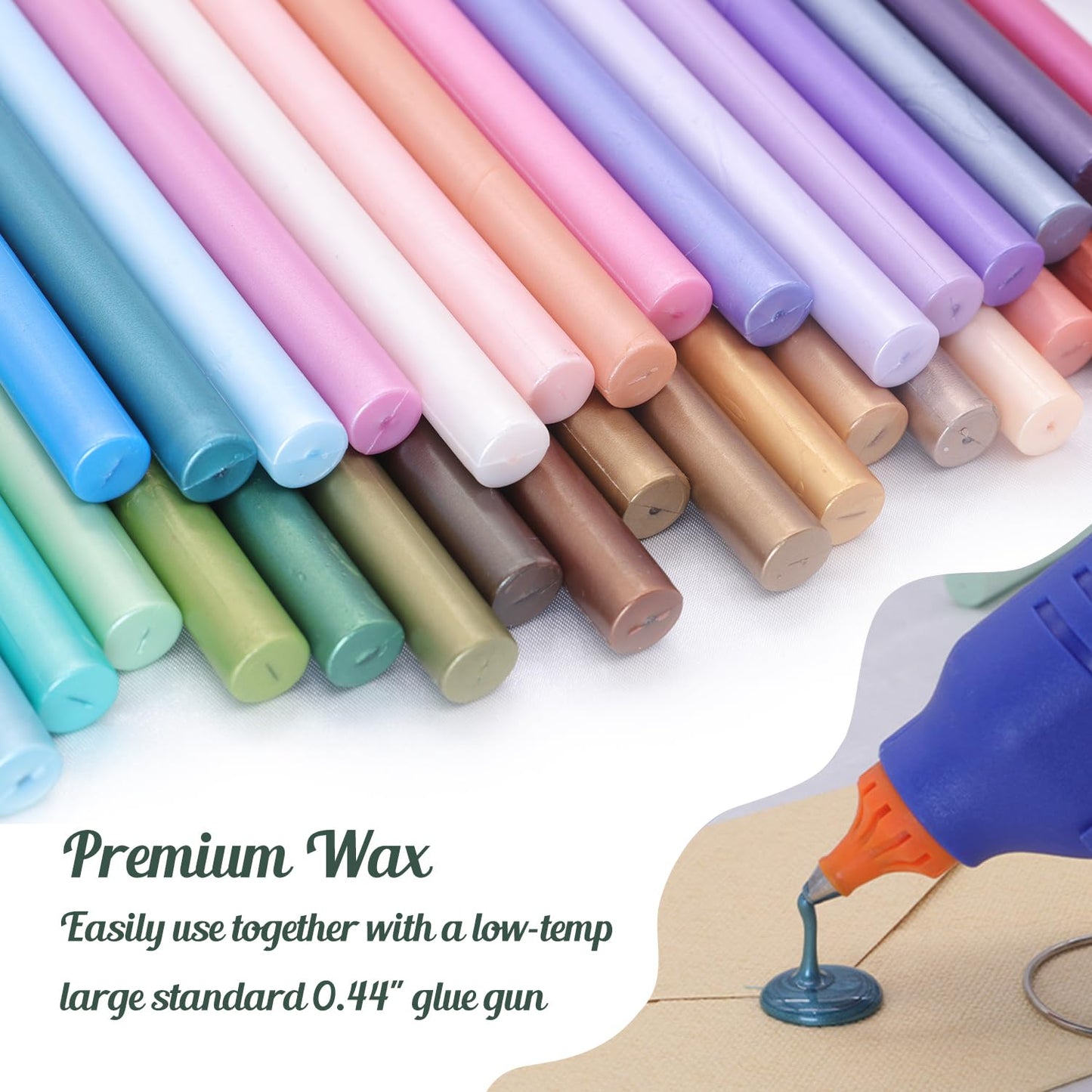 Pine Green Sealing Wax Sticks, WASOHLING 20Pcs Glue Gun Wax Seal Sticks for Wax Seal Stamp, Green Wax Seals for Christmas Wedding Invitation Envelope Letter Seals, Craft Adhesive (Mini Size)