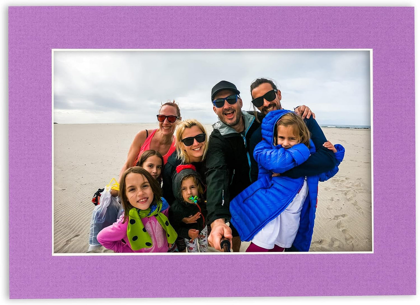 5x7 Mat for 8.5x11 Frame - Precut Mat Board Acid-Free Dark Purple 5x7 Photo Matte Made to Fit a 8.5x11 Picture Frame, Premium Matboard for Family Photos, Show Kits, Art, Picture Framing, Pack of 1 Mat
