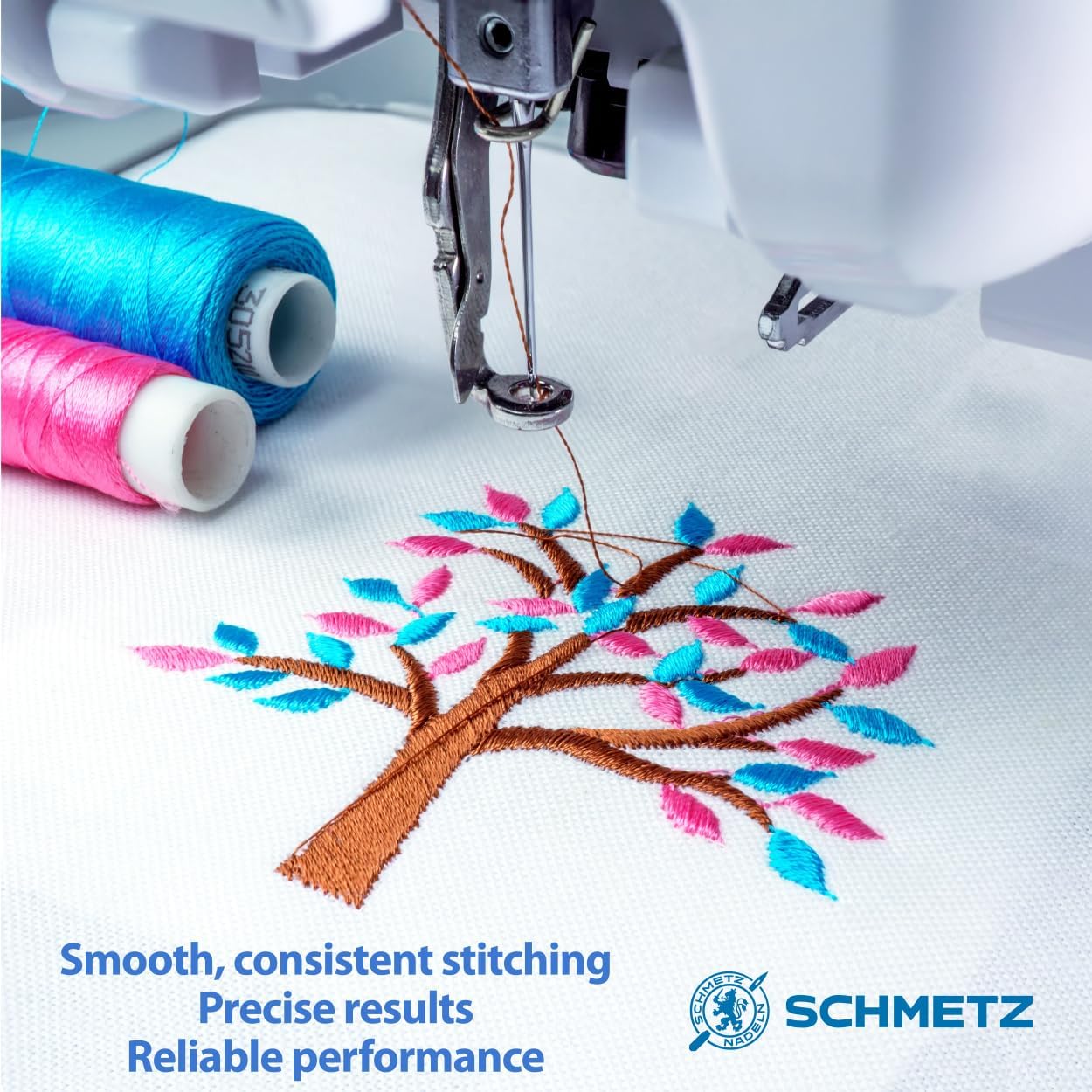 SCHMETZ Embroidery Sewing Machine Needles - Precision Needles, Size 75/11, 5-Needle Cards, Pack of 10