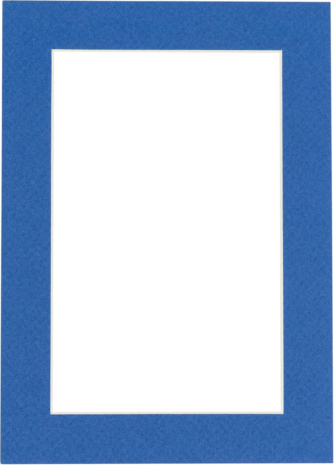 8.5x11 Mat Bevel Cut for 7x9 Photos - Acid Free Royal Blue Precut Matboard with Backing Board and Crystal Clear, Self Seal Photo Mat Bag - for Pictures, Photos, Framing - 4-ply Thickness