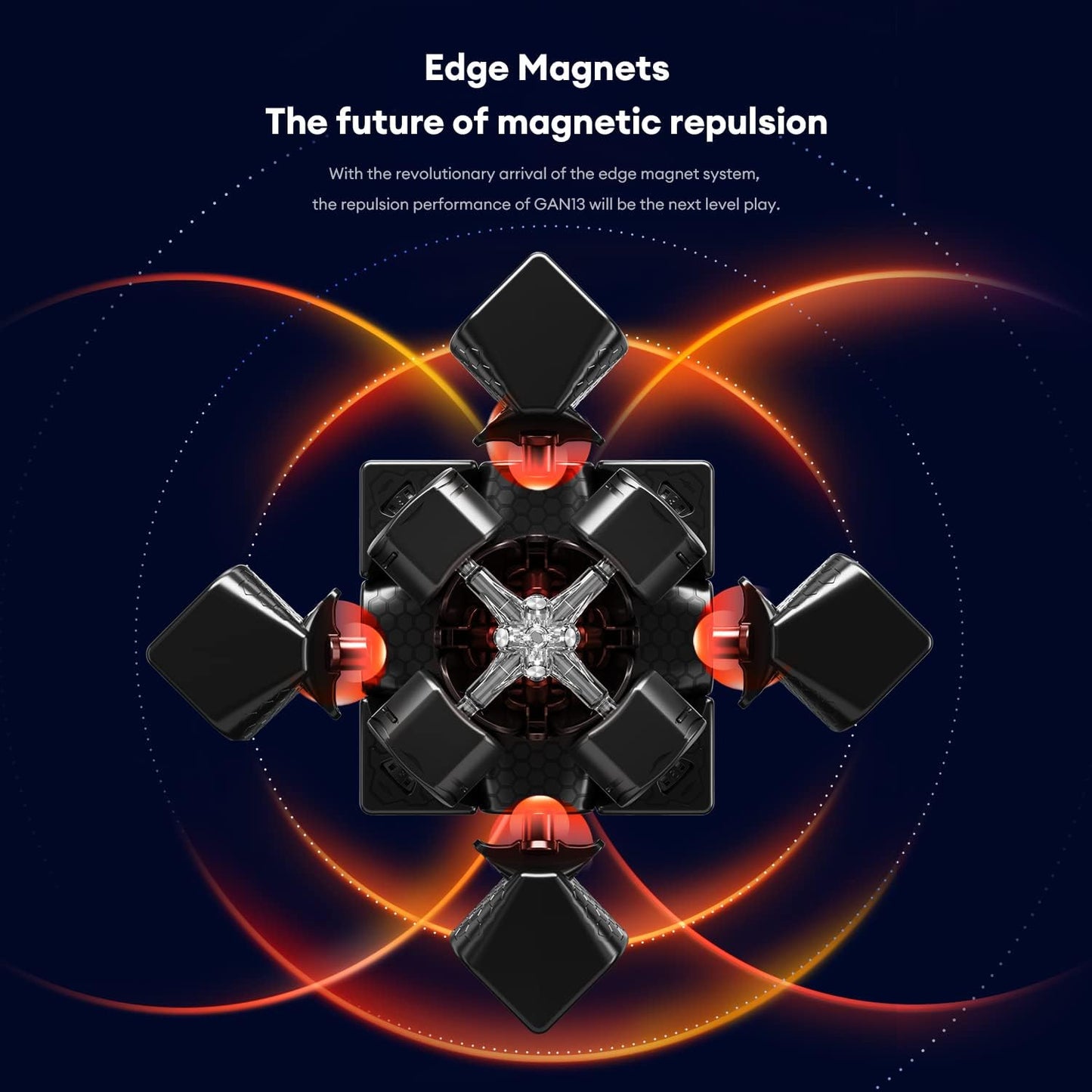 GAN 13 Maglev Frosted Coated, Magnetic Speed Cube 3x3 Stickerless 56mm Magnets Magic Cube Puzzle Toys, GAN Flagship
