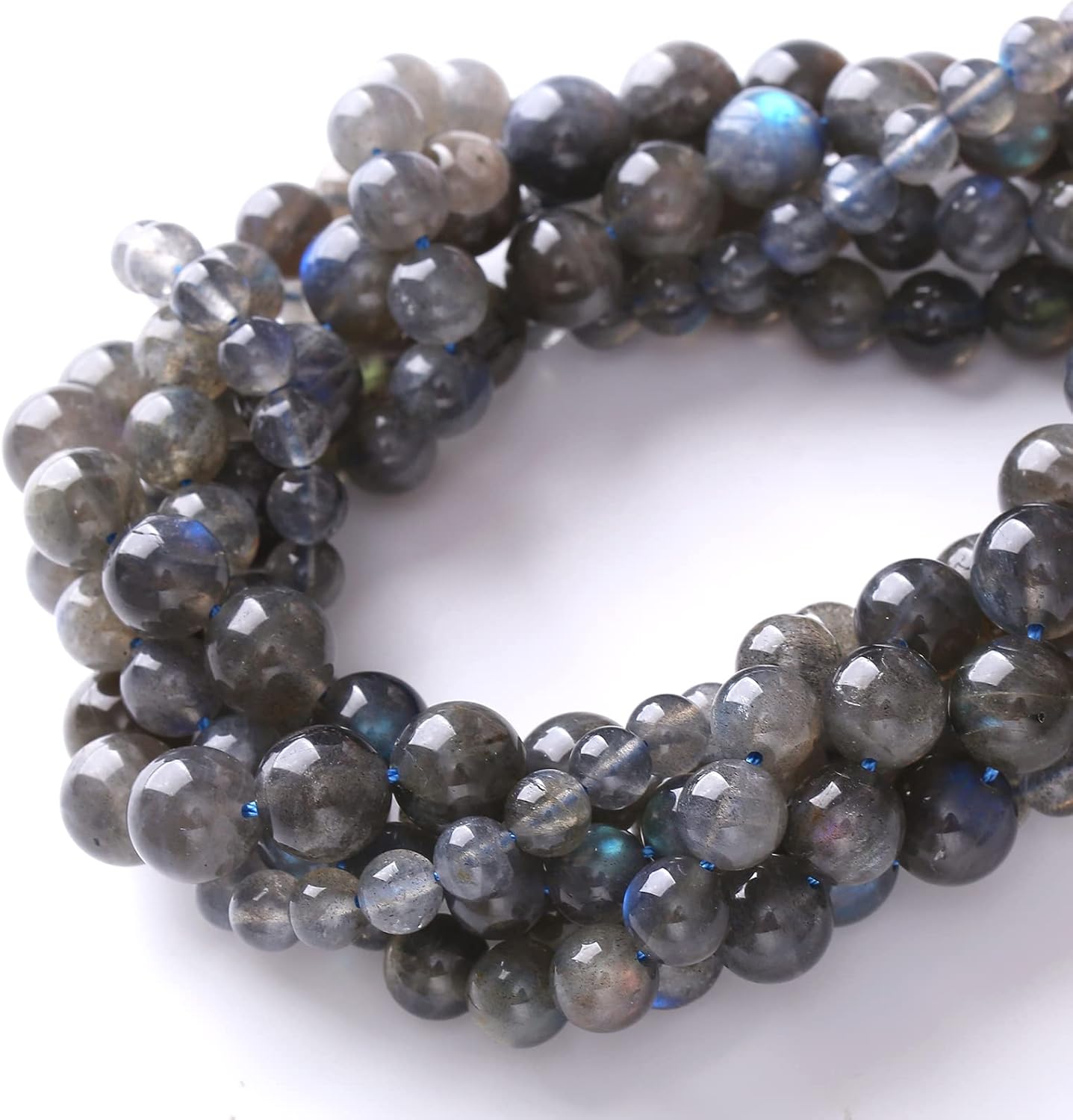 6mm 60pcs AAA Natural Labradorite Gemstone Beads for Jewelry Making Crystal Energy Stone Healing Power DIY Bracelet Necklace 15"