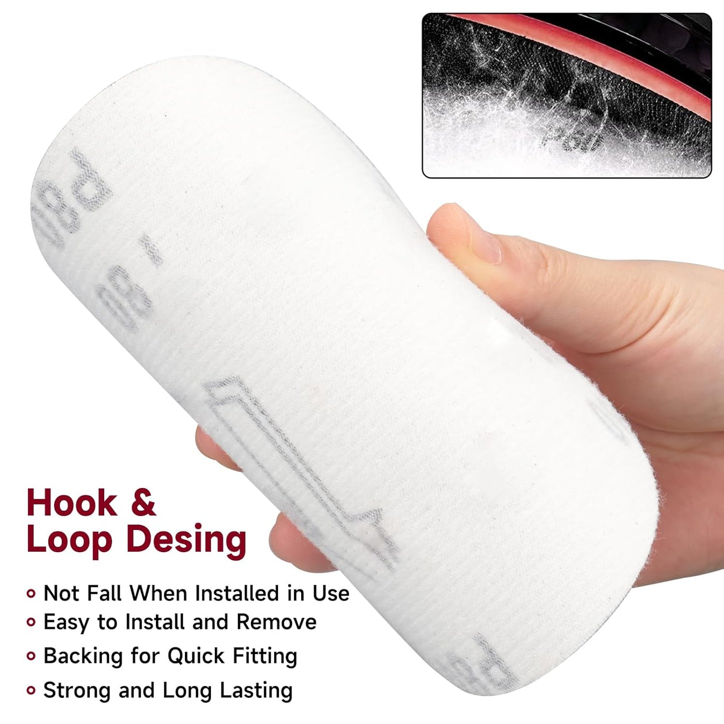 5 Inch 100 PCS Sanding Disc 150 Grit,Hook and Loop Sanding Discs for Random Orbital Sander