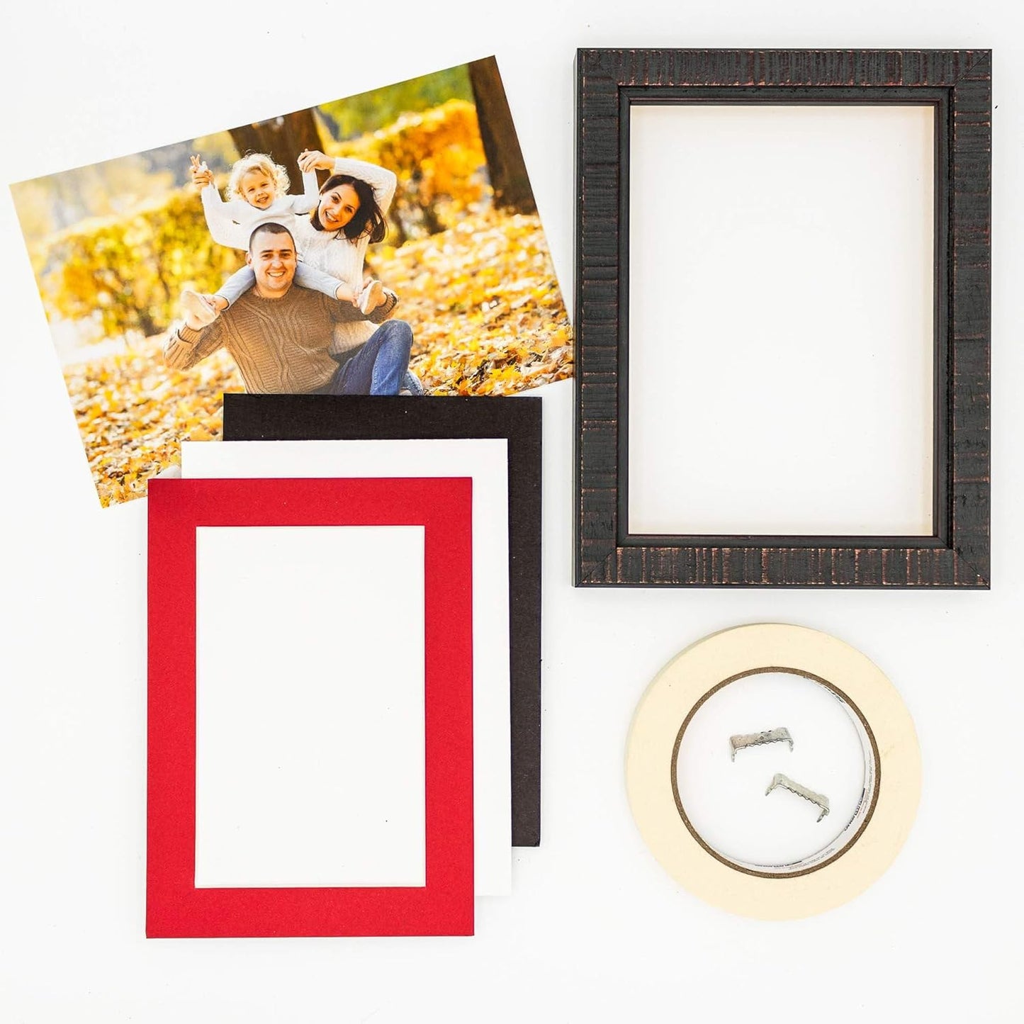 8.5x11 Mat Bevel Cut for 7x9 Photos - Acid Free Cardinal Red Precut Matboard With Backing Board and Crystal Clear, Self Seal Photo Mat Bag - For Pictures, Photos, Framing - 4-ply Thickness