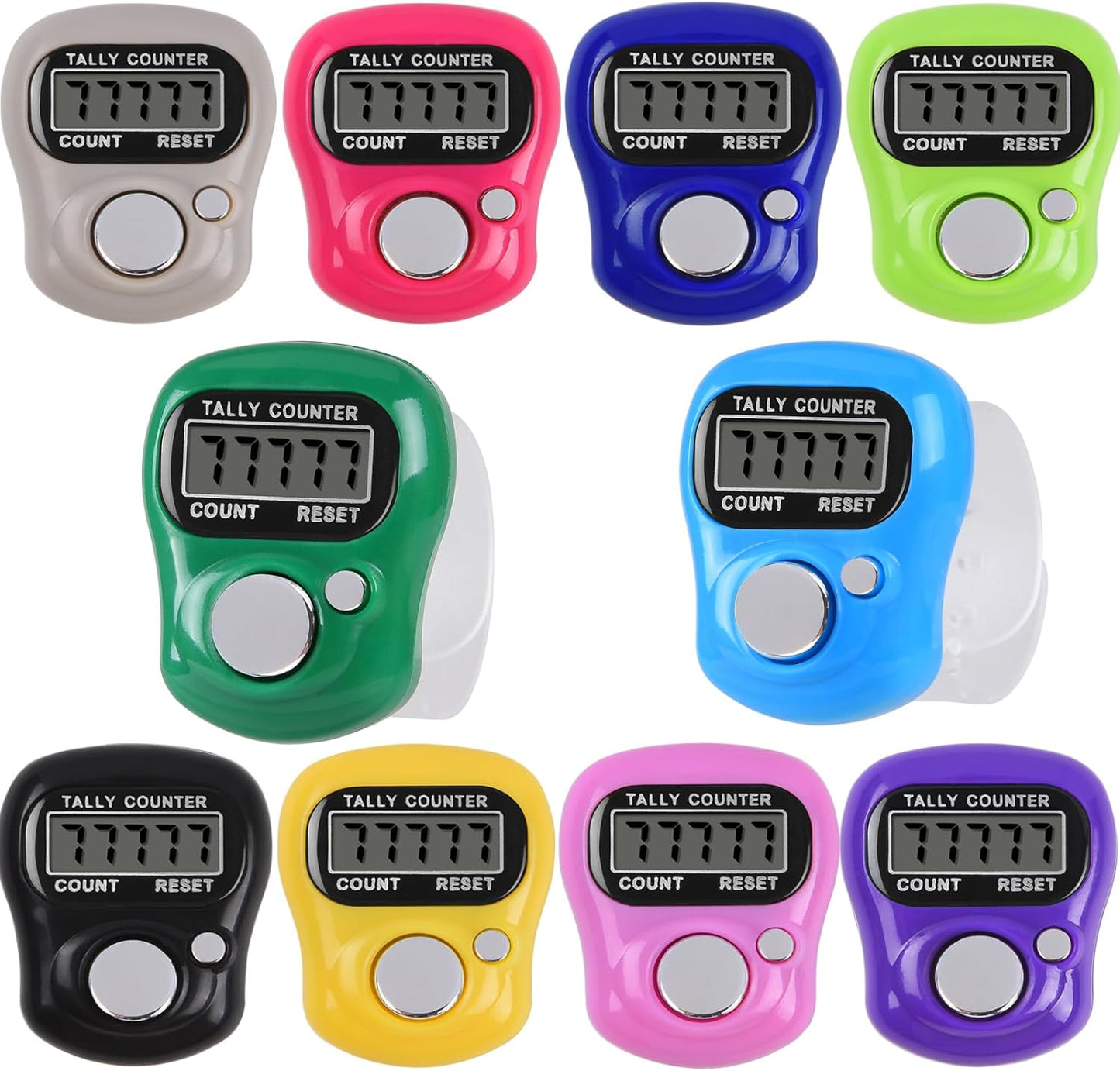 Tally Counter 10pc Electronic Finger Counter Digtal Clicker Counter 5 Digit LCD Counting for Knitting/Golf/Coaching/Goods Counting/Lap Etc