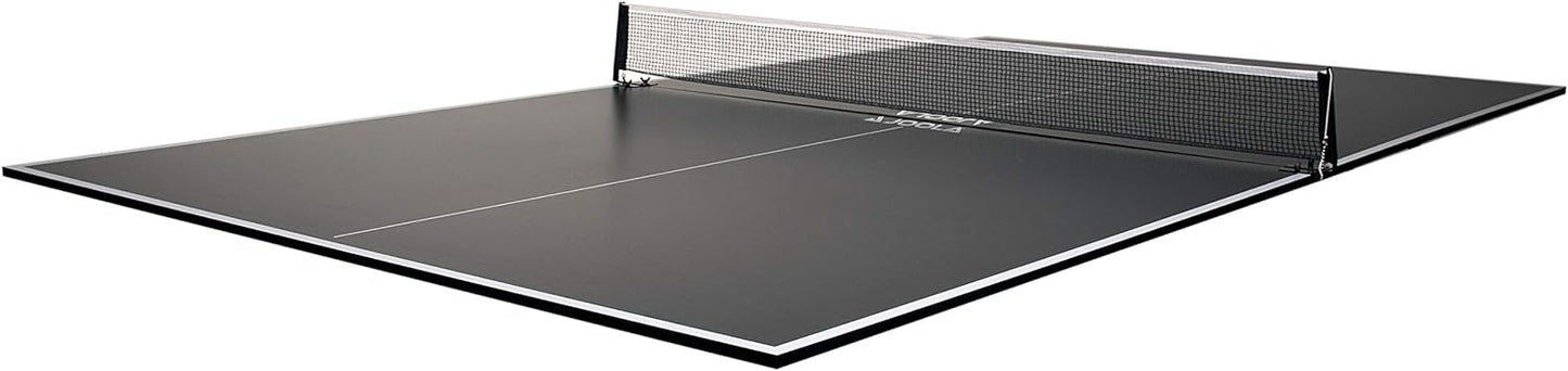 JOOLA Ping Pong Conversion Top with Net Set for Billiard and Pool Tables - Regulation Top Converts Billiards into Ping Pong Table - Includes Foam Padding for Protection - Steel Frame Option
