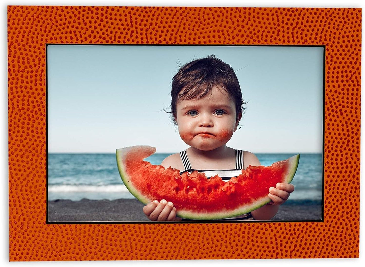 8x10 Mat Bevel Cut for 5.5x8.5 Photos - Acid Free Basketball Texture Precut Matboard With Backing Board and Crystal Clear, Self Seal Photo Mat Bag - For Pictures, Photos, Framing - 4-ply Thickness