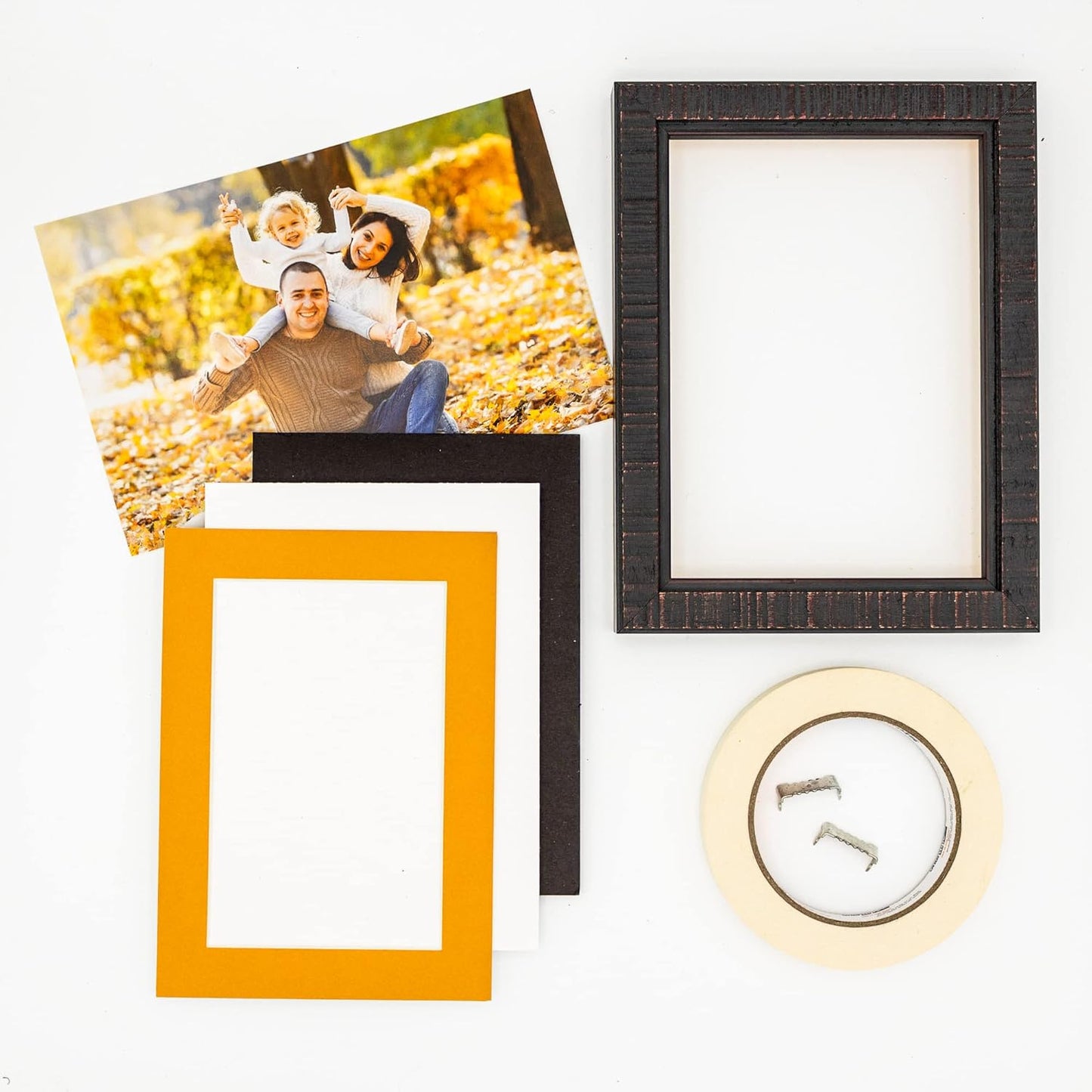 Poster Palooza 8x10 Mat Bevel Cut for 6x8 Photos - Acid Free Golden Orange Precut Matboard - For Pictures, Photos, Framing - 4-ply Thickness