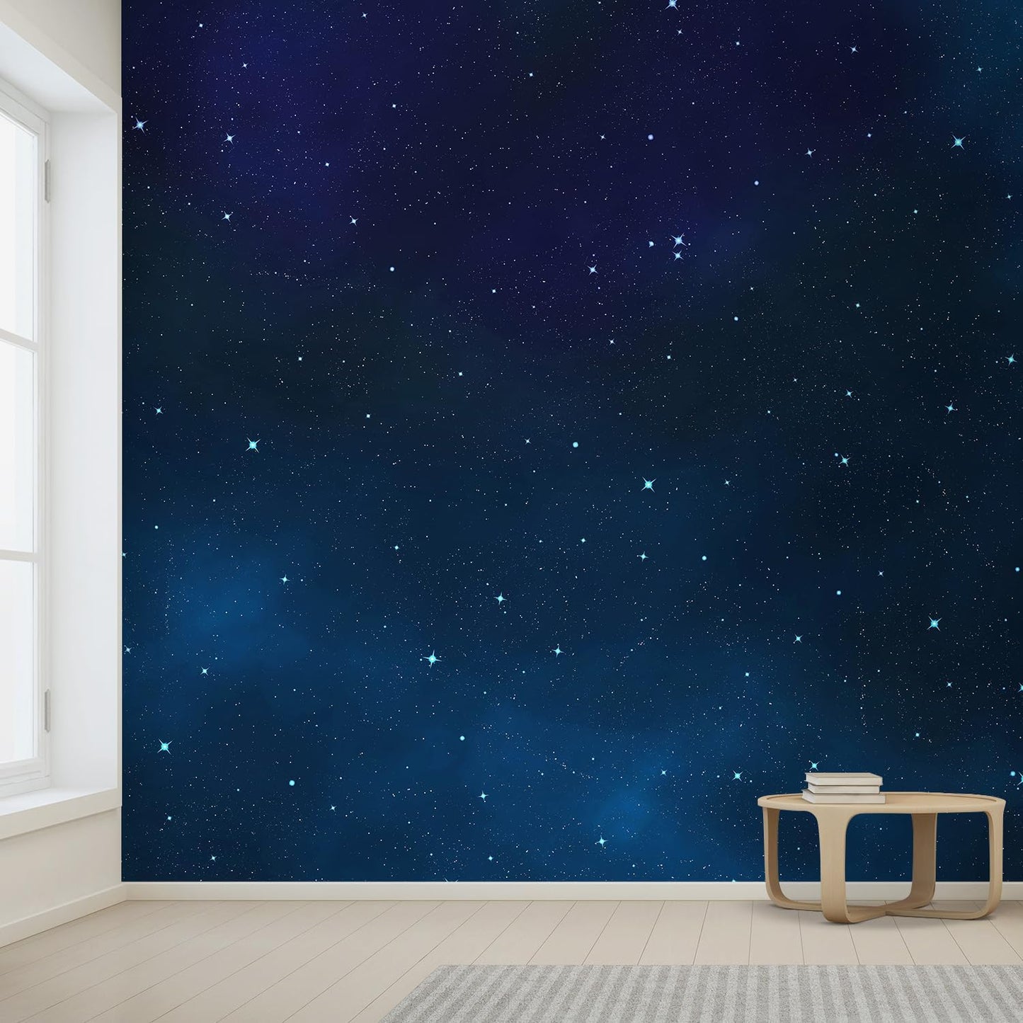wall26 Wall Sticker/Wall Mural Beautiful Scenery of The Starry Night, Not Peel and Stick, Non-Woven Wallpaper Decorative for Bedroom, Living Room,Office - 132x120 inches