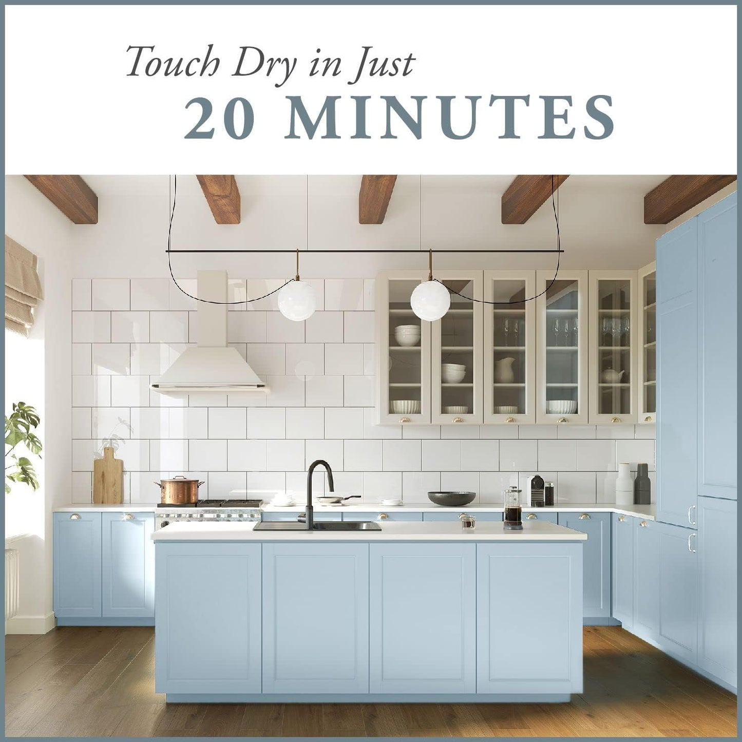 AMY HOWARD AT HOME Chalk-Based One Step Paint for Furniture, Cabinetry, Decor, Finish, and More | No Stripping, Sanding, or Priming | Ultra-Light Base | 32 Ounce | French Blue