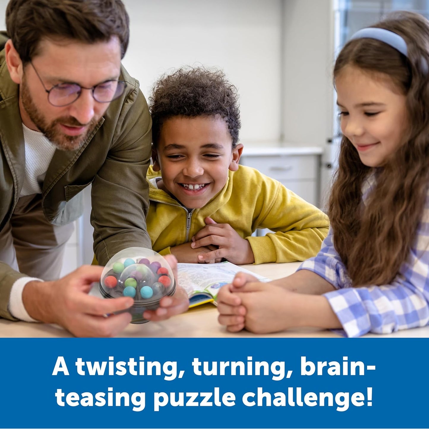 Learning Resources Scramboozle Puzzle Ball - 3D Brain Teasers and Puzzle Games for Kids and Adults, Puzzle Sort Ball Game, Fidget Toys, Travel Games for Ages 6+
