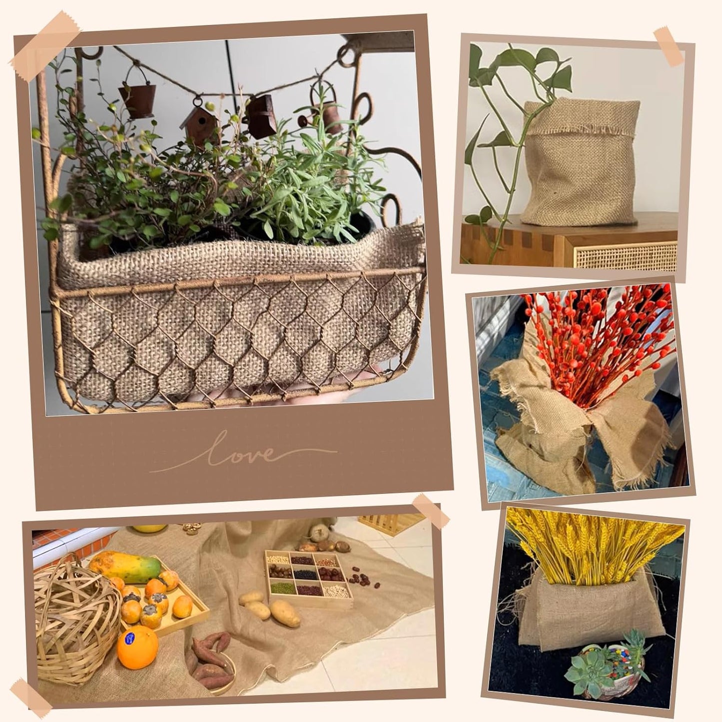 40" x40 Feet Premium Natural Burlap Fabric Roll – Multipurpose for Gardening, Weddings, Crafts & Holiday Decor – Wedding Aisle Runner, Halloween/Christmas Burlap, Weed Barrier & More