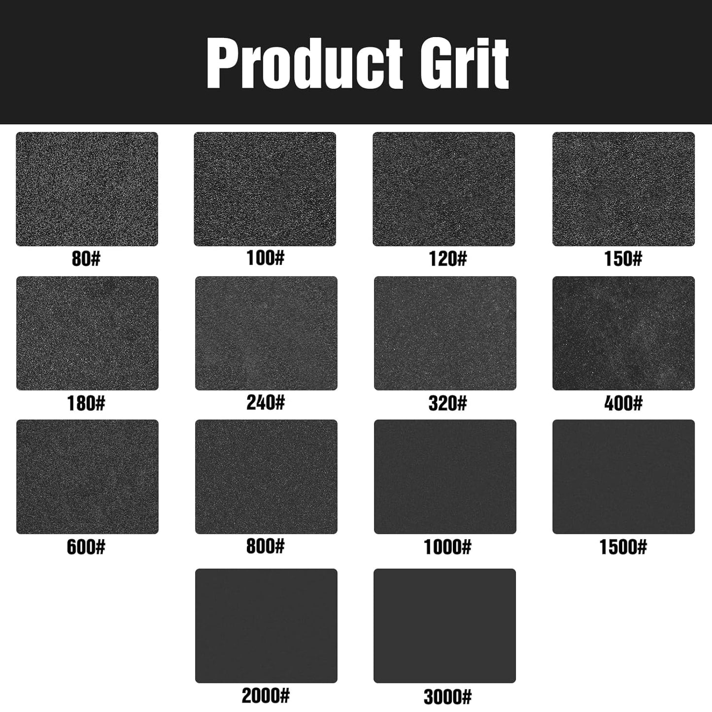 100 Pcs 5 inch Wet Dry Sanding Discs Grit 1000 Hook and Loop 8 Hole Silicon Carbide Orbital Sander Sandpaper