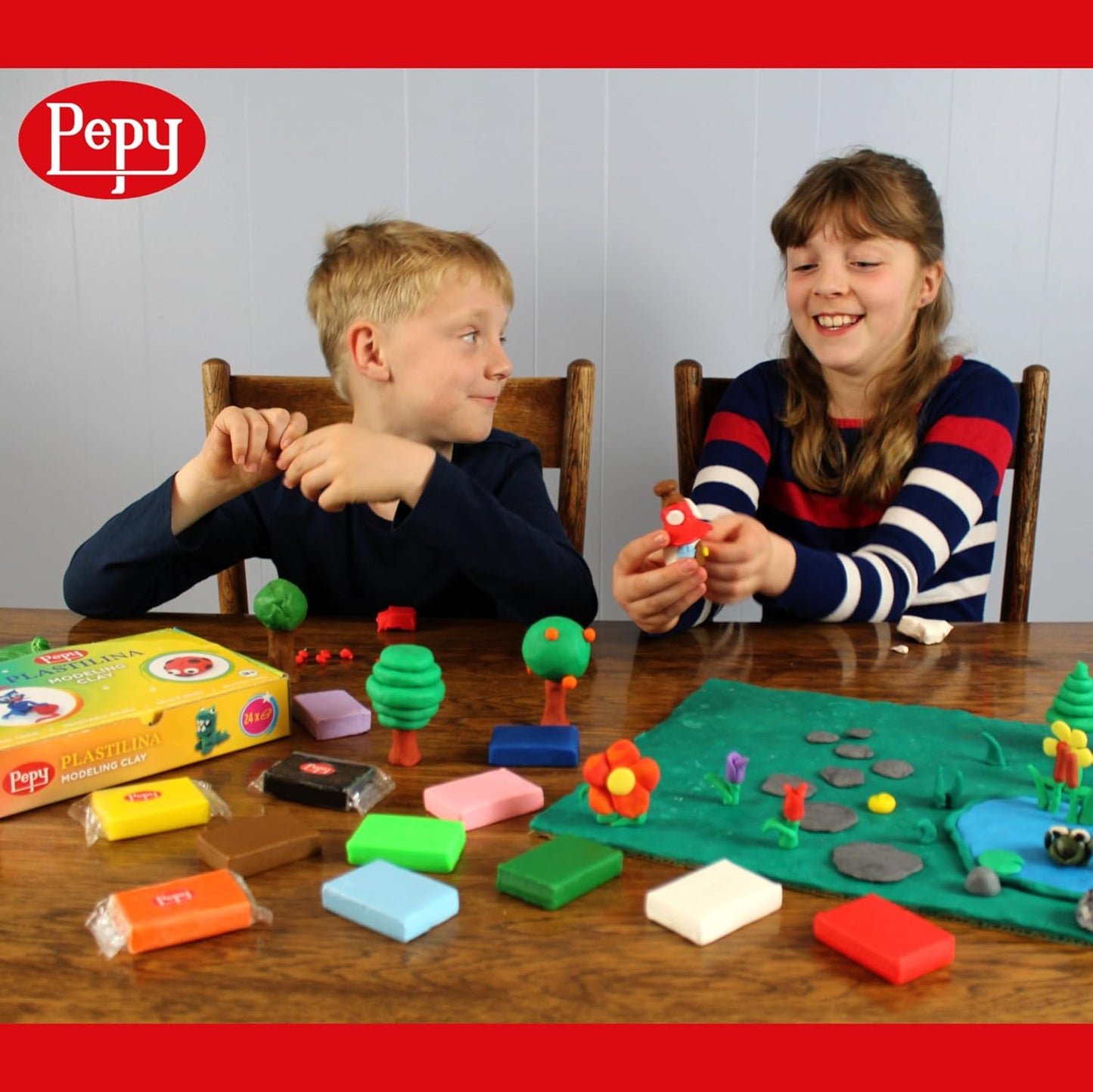 Pepy Plastilina Reusable and Non-Drying Modeling Clay; Set of 24 Bars, 1.4 Ounce Each, Perfect for Arts and Crafts Projects, Purple