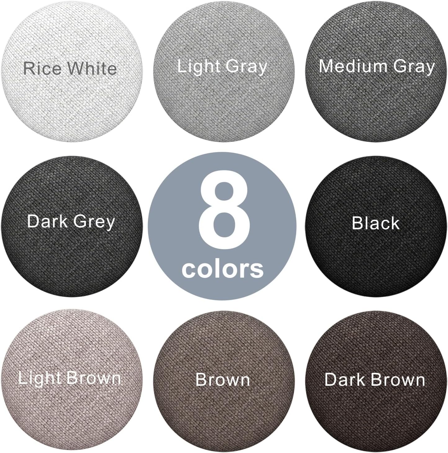 Linen Fabric-Covered Twist Pins - 8 Colors Upholstery Pins & Bed Skirt Pins -Used to Secure Sofa Cushion, Armrest Covers, Furniture & Bed Skir(12, Light Gray)