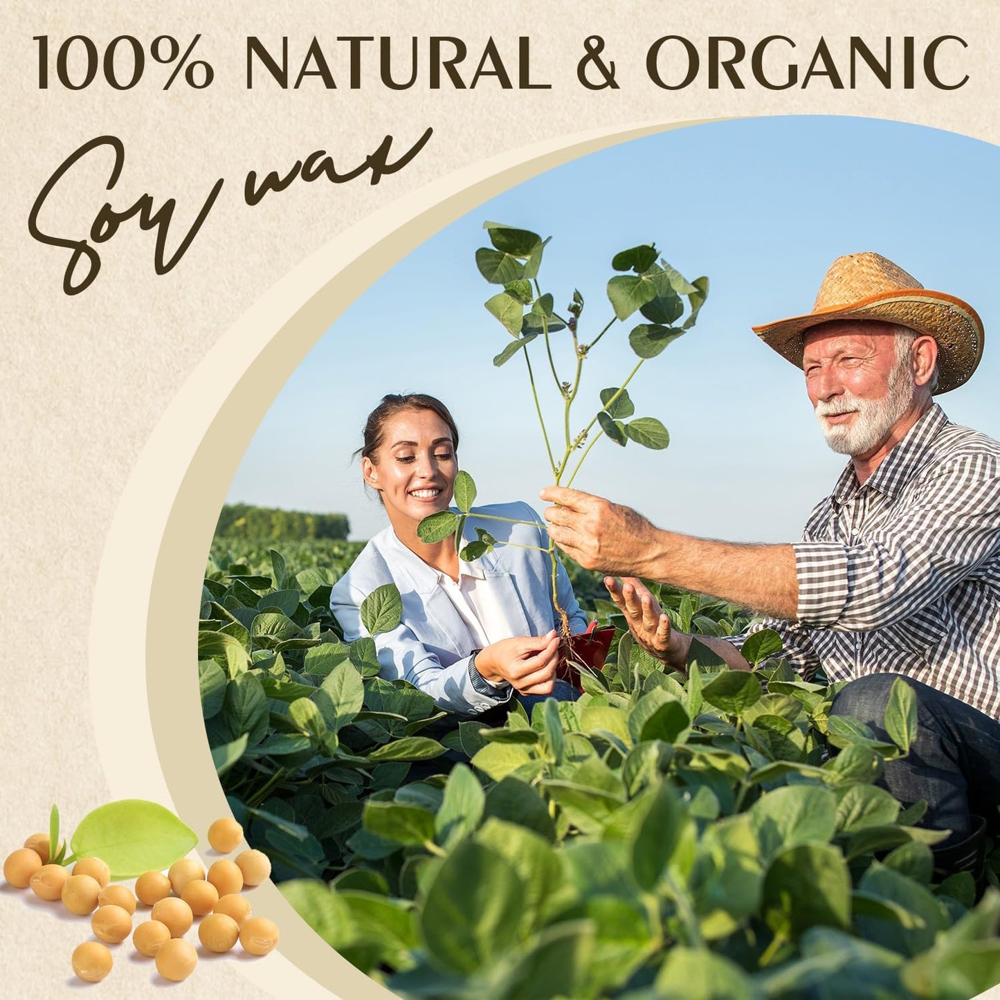Soy Wax, Waxcanpy Natural Soy Wax for Candle Making, Organic Candle Wax from Farm, No Additives, Harmless and Pure (10lb)