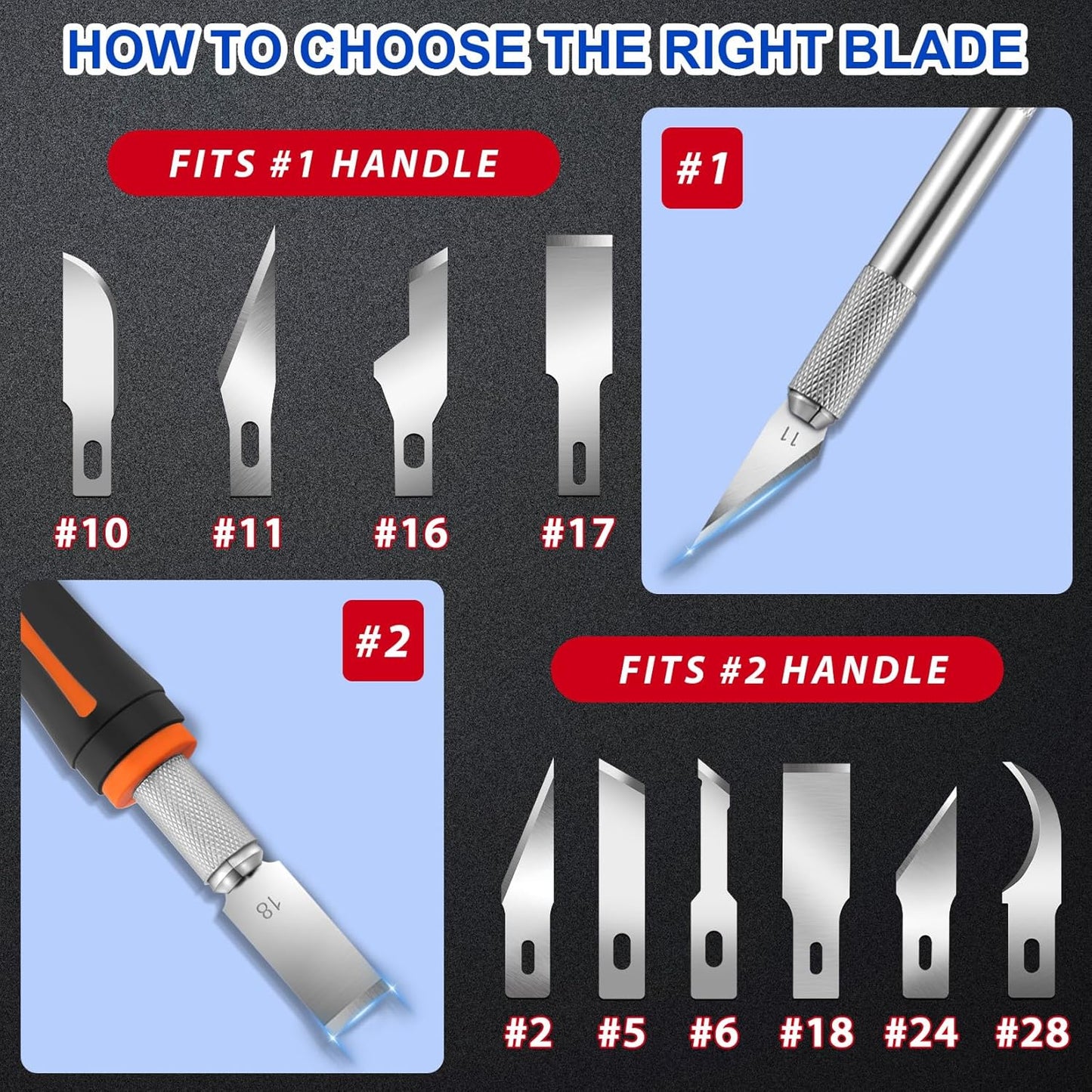 DIYSELF 150 Pack Exacto Knife Blades, #18 Hobby Knife Blade Refills with Storage Case, SK5 Carbon Steel Hobby Knives Replacement Blades, Sharp Exacto Blade for Craft, Stencil, Art (#18)