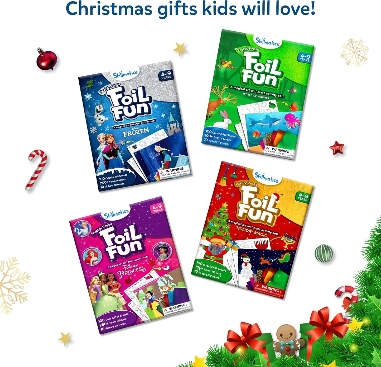 Skillmatics Foil Fun - Dress Up, No Mess Art for Kids, Craft Kits & Supplies, DIY Creative Activity, Travel Toys, Gifts for Girls & Boys Ages 4, 5, 6, 7, 8, 9, Travel Toys