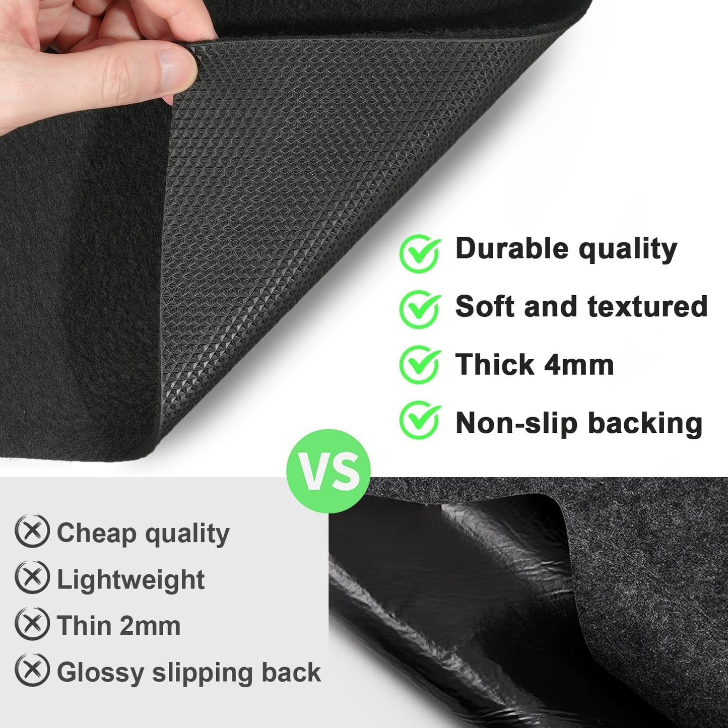 20' x 7'4" Garage Floor Mats - All-Weather Garage Floor Mats for Under Car, Absorbent Oil Spill Mat, Anti-Slip Garage Carpet, Reusable Garage Mats with Waterproof Backing, Garage Car Mat & Floor Mat