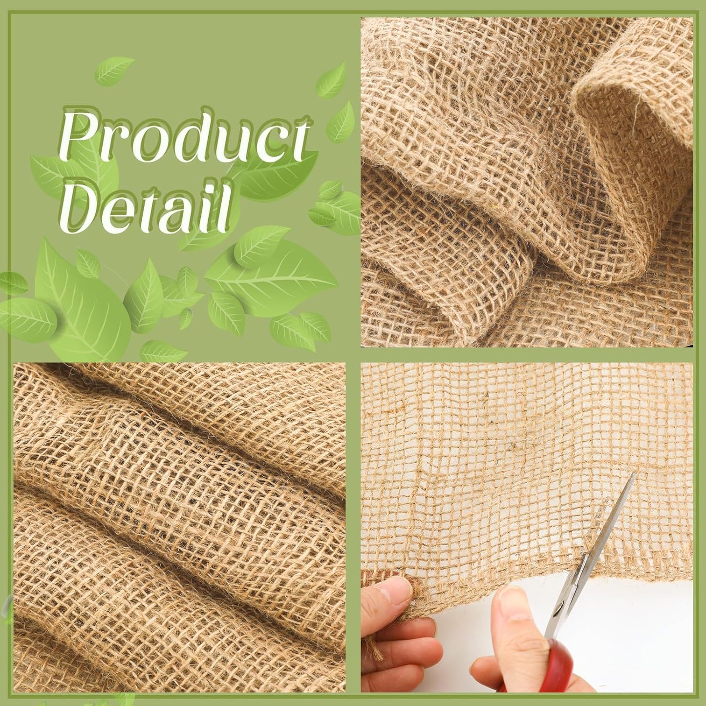 Buryeah 60 Inch x 50 ft Burlap Fabrics Roll Natural Jute Burlap Garden Tree Wrap Outdoor Weed Barrier DIY Fall Halloween Craft Winter Frost Plant Landscape Blankets Cloth for Plant Gardening Shrubs
