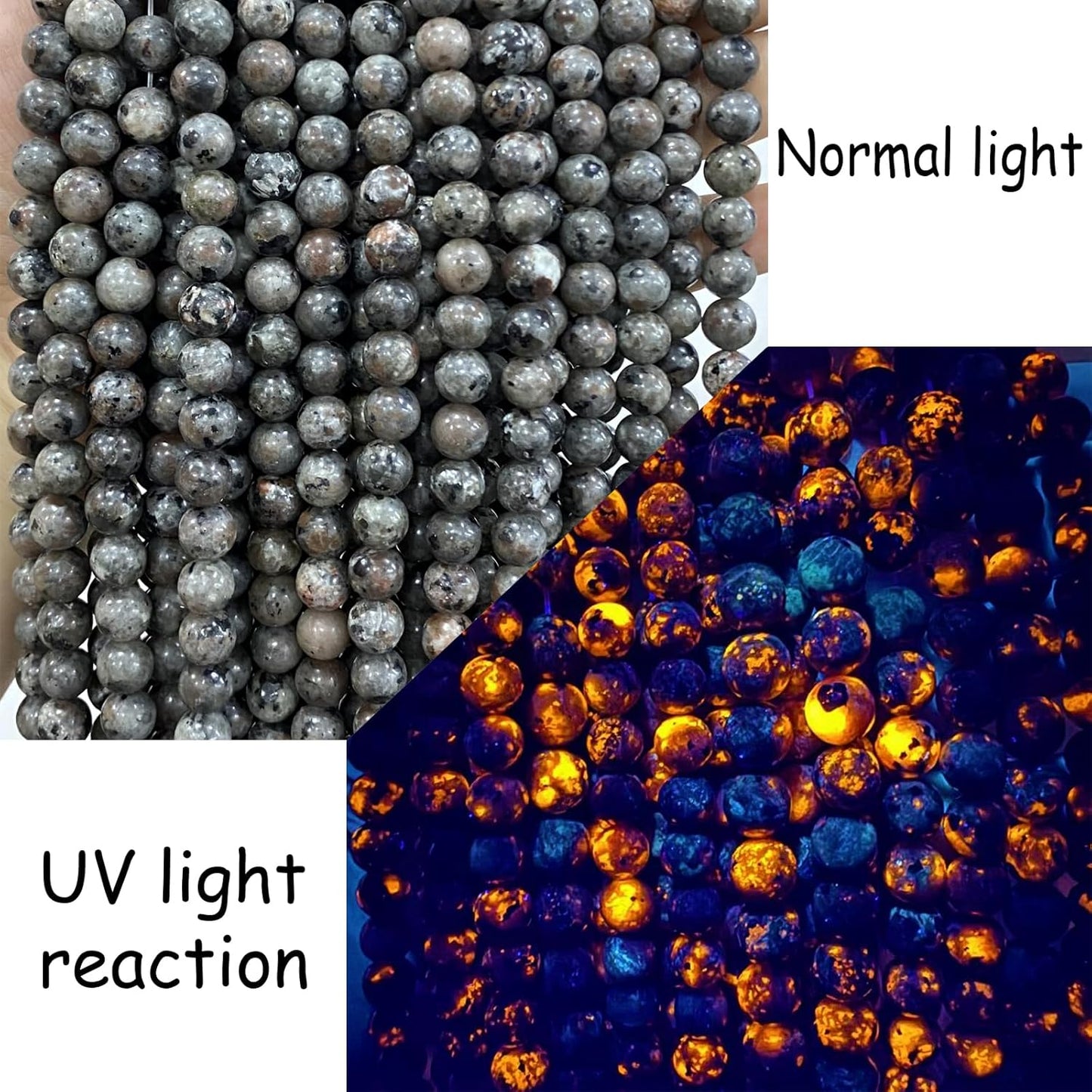 4MM 180pcs Natural Flame Yooperlite Stone Energy Beads Round Loose Beads for Jewelry Making DIY Bracelet Necklace 2 Strands 32"