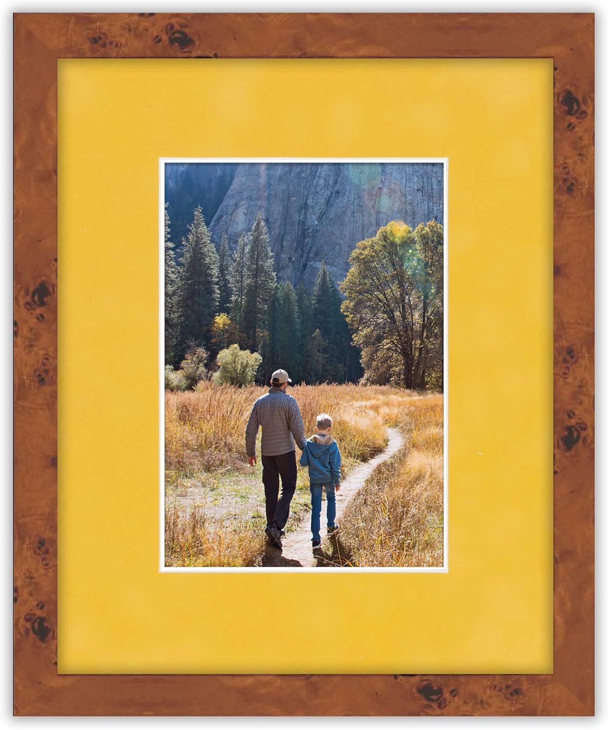Pack of Ten Acid Free 11x14 Mats Bevel Cut for 8.5x11 Photos - Sunrise Yellow Suede Precut Matboards With Backing Boards and Self Seal Bags for Pictures, Framing - 4-ply Thickness