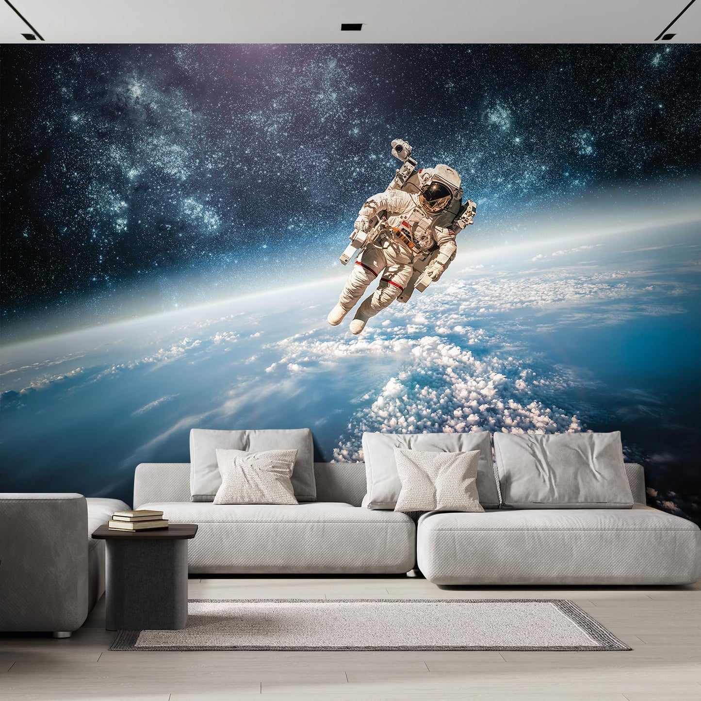 wall26 an Astronaut Floating About Planet EarthWall Mural, Removable Sticker, Home Decor - 96x120 inches