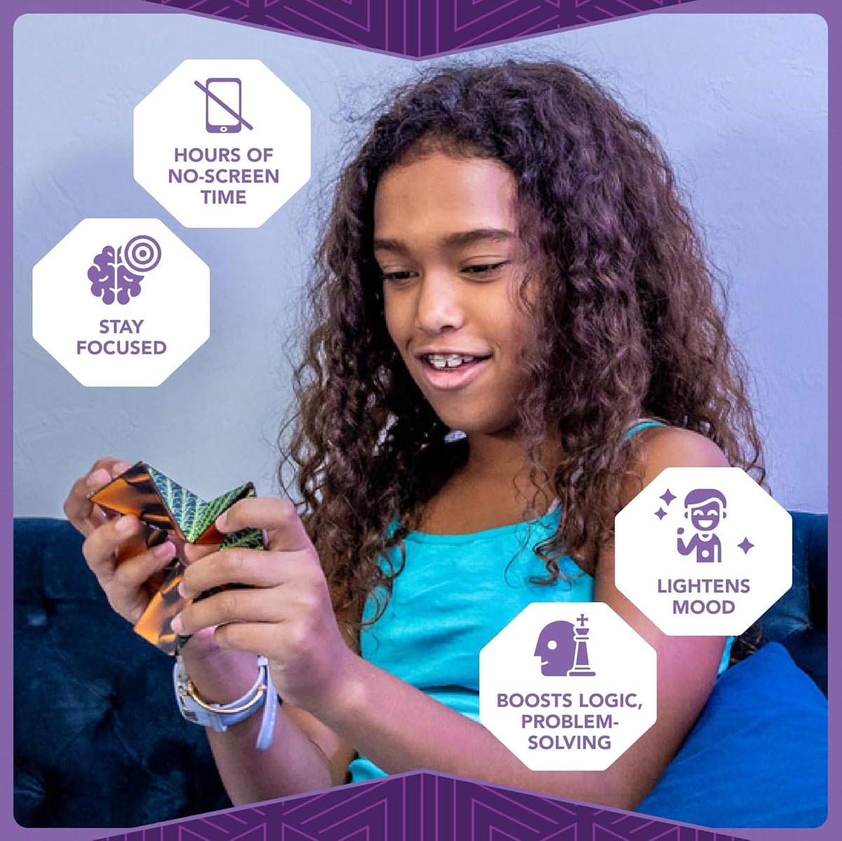 Duomoto Magnetic Transforming Cube - Shape Shifting Double Creativity Puzzle w/ 96 Rare Earth Magnets - Transforms Into Over 100 Shapes - by Fun in Motion Toys - Creators of Shashibo & Cubendi