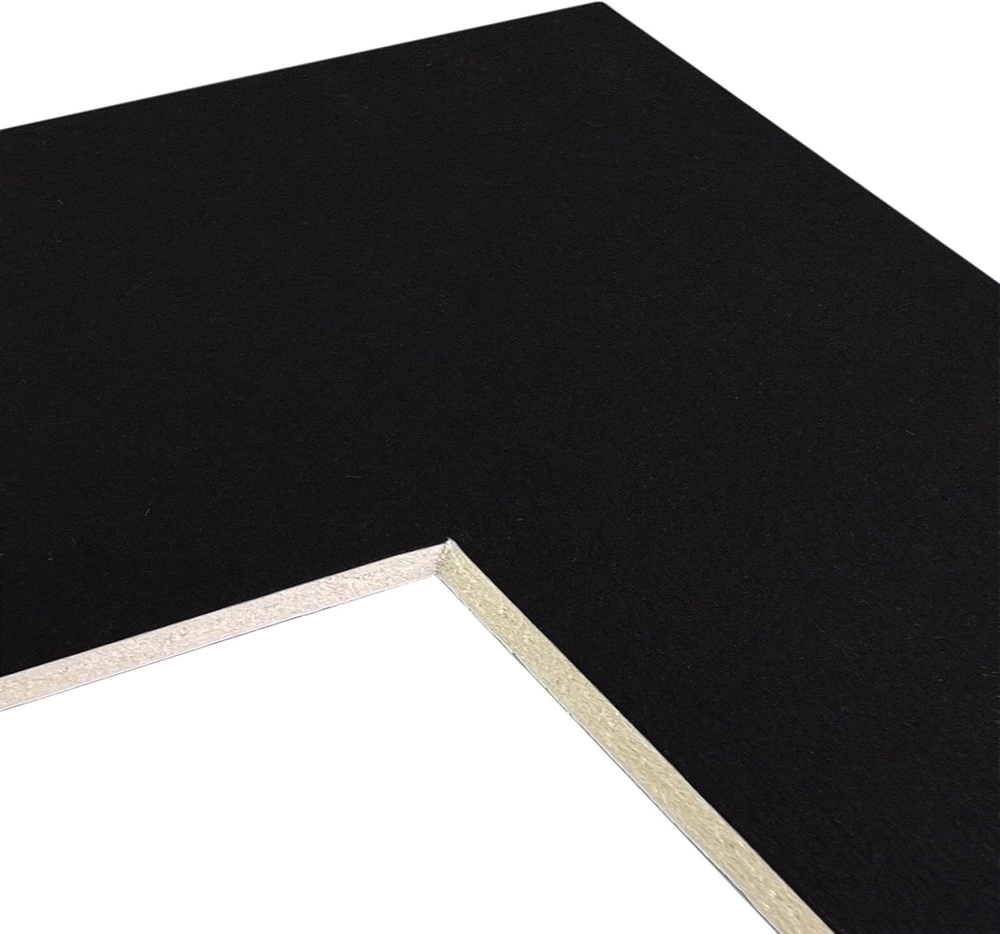 Craig Frames B221 Pre-Cut Mat Board for 16x24 Print, 20x27, Smooth Black