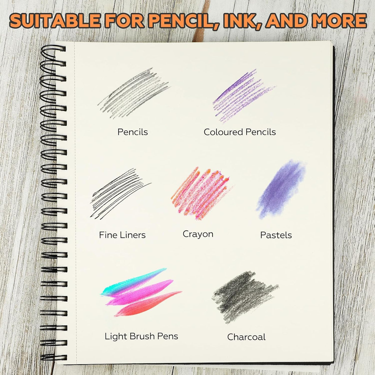 Sketch Book 9" x 11"，2 Pack 80-Sheets (68lb/100gsm)，Double-Sided Hardbound Sketchbook, Spiral Bound,Acid Free Painting Art Paper for Kids and Adults