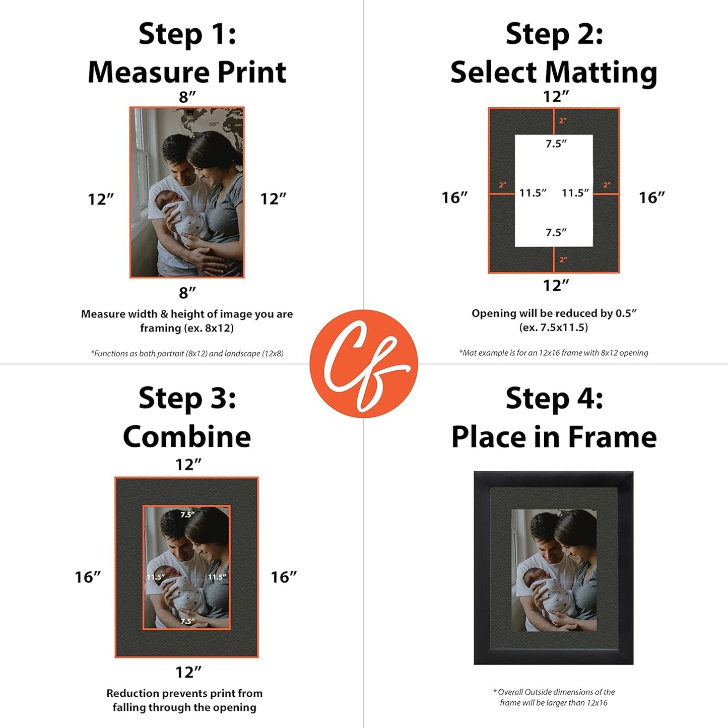 Craig Frames B572 Pre-cut Mat Board for A3 Print, 14x19, Pebble Black