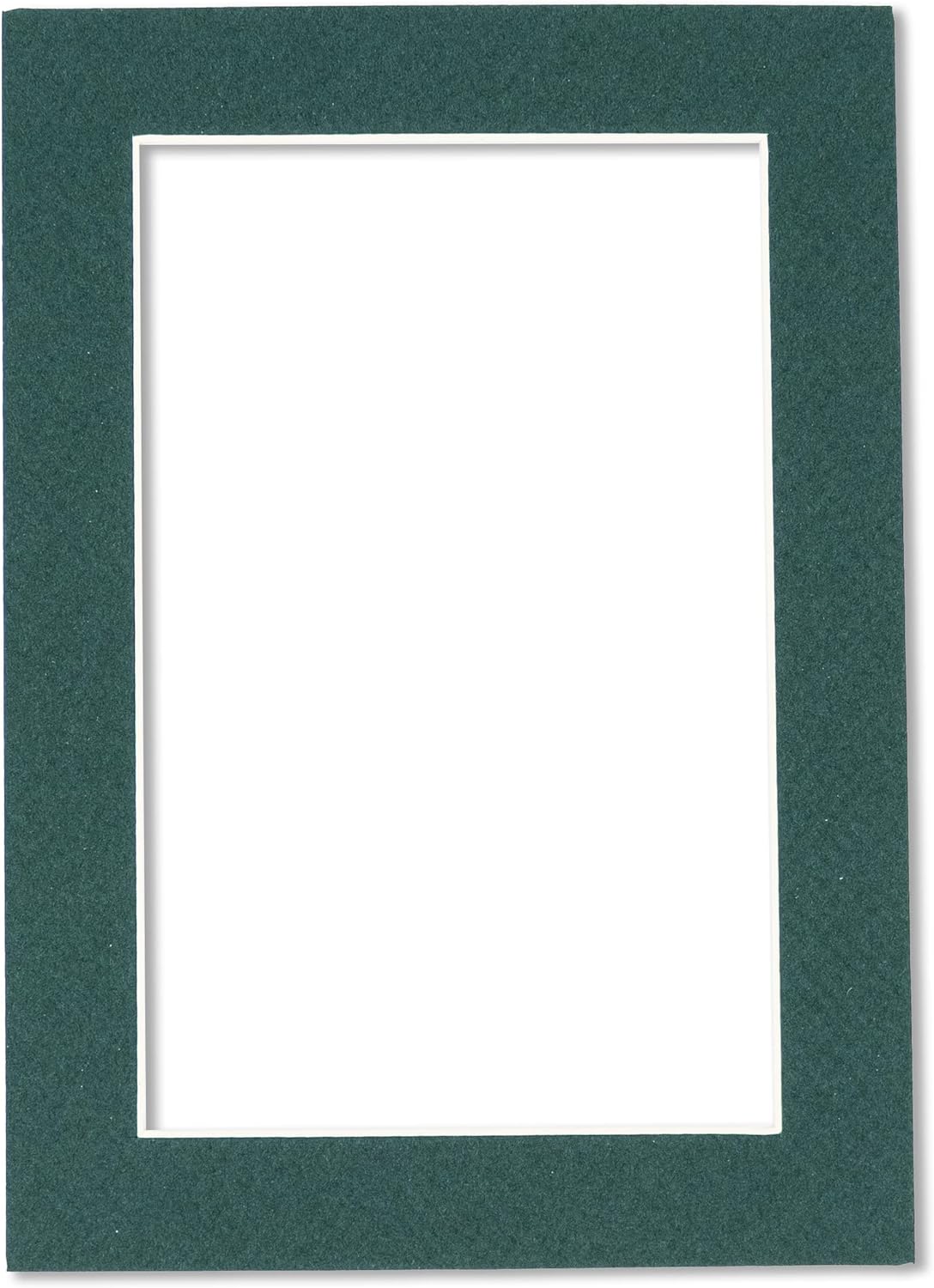Pack of TEN 11x14 Mats Bevel Cut for 8.5x11 Photos - Acid Free Forest Green Precut Matboards For Pictures, Photos, Framing - 4-ply Thickness