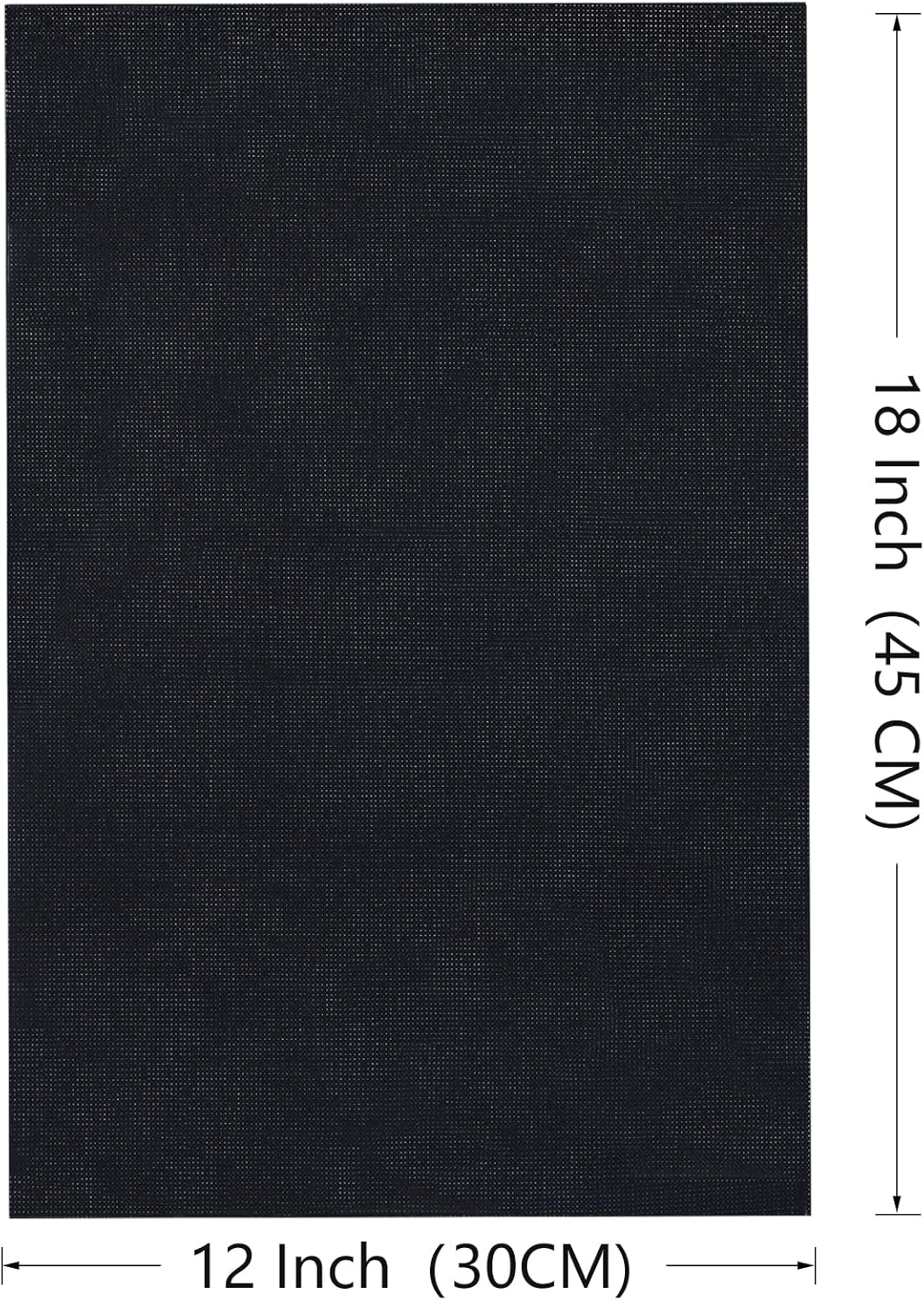 Caydo 6 Pieces Aida Cloth 14 Count Black Cross Stitch Fabric Cotton Embroidery Fabric for Needlework, DIY Handicrafts, 12 by 18-Inch