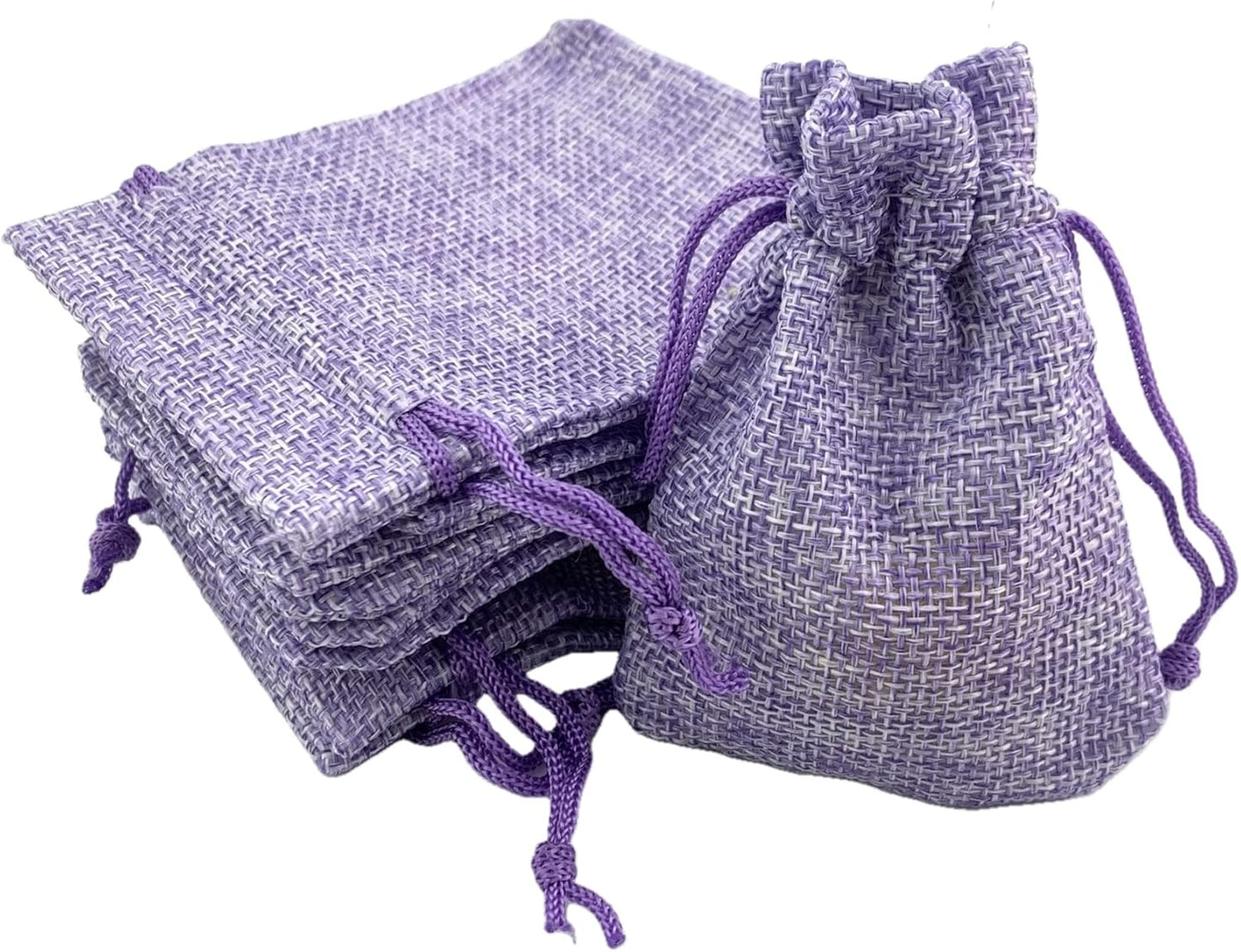 Palmhomee Pack of 25 Burlap Gift Bags with Drawstring Linen Jewelry Pouches Wedding Hessian Jute Bags for Birthday Jewelry and Treat Pouches Party Wedding Favors Gift Art and DIY Craft (2.8x3.6