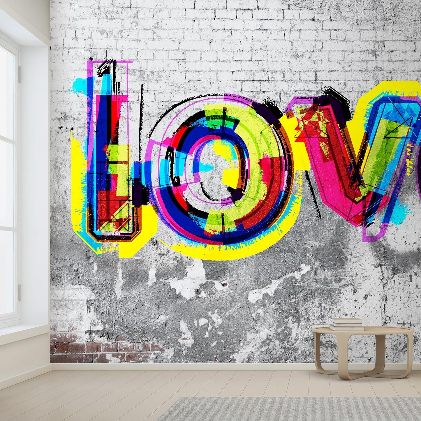 wall26 Colorful Graffiti Large Wall Mural, Removable Peel and Stick Wallpaper, Home Decor - 108x120 inches