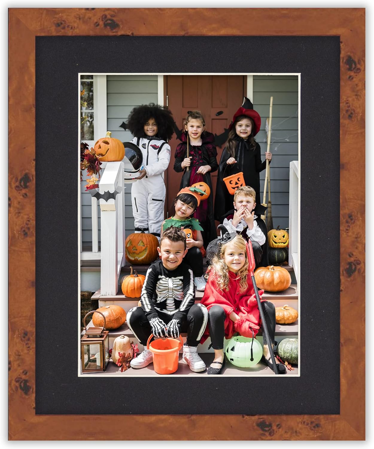 Poster Palooza 8x10 Mat Bevel Cut for 5x8 Photos - Acid Free Black Precut Matboard With Backing Board and Crystal Clear, Self Seal Photo Mat Bag - For Pictures, Photos, Framing - 4-ply Thickness