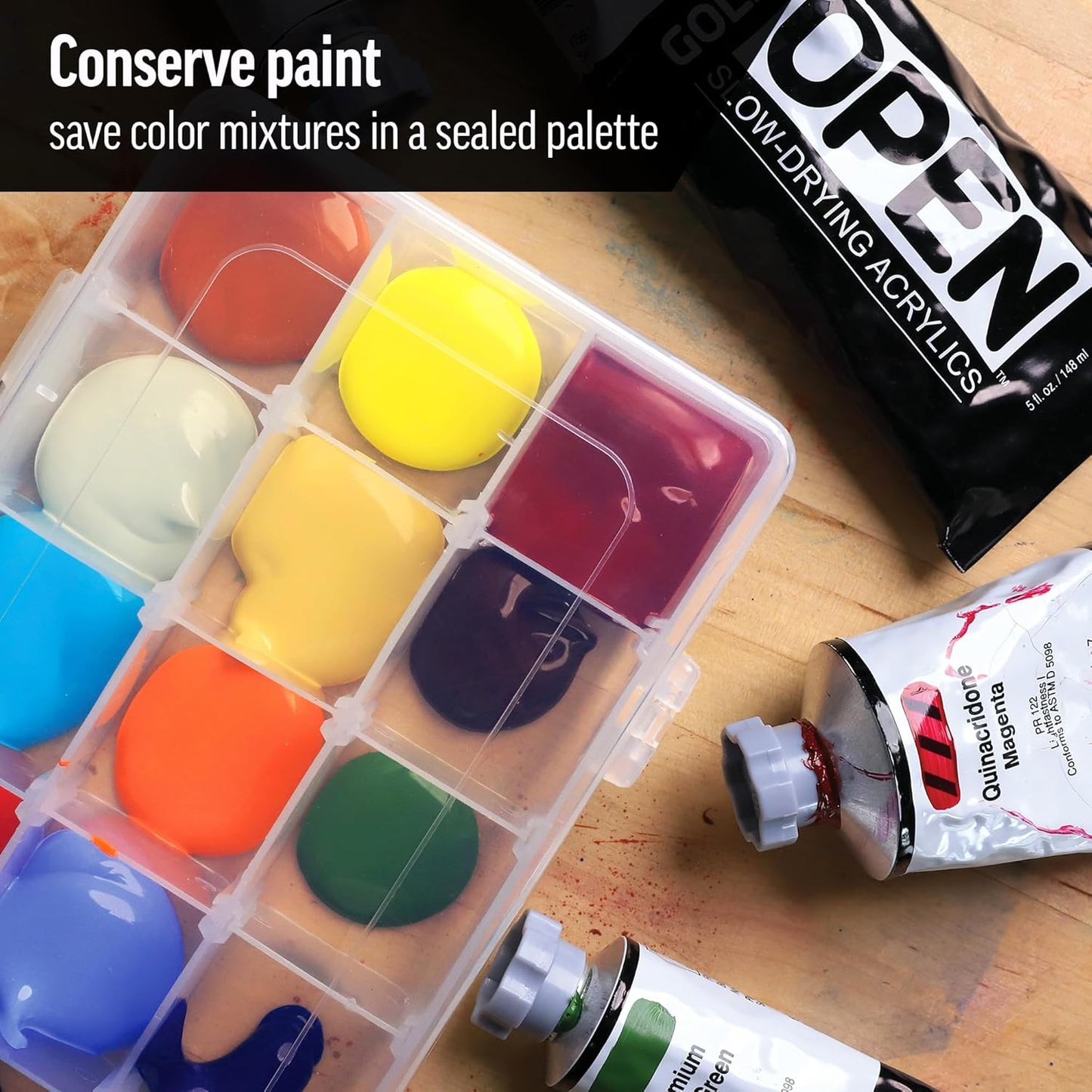 OPEN Slow-Drying Acrylics by GOLDEN, Ultramarine Violet, 2 fl oz. tube, Professional Acrylic Paint, Semi-Transparent