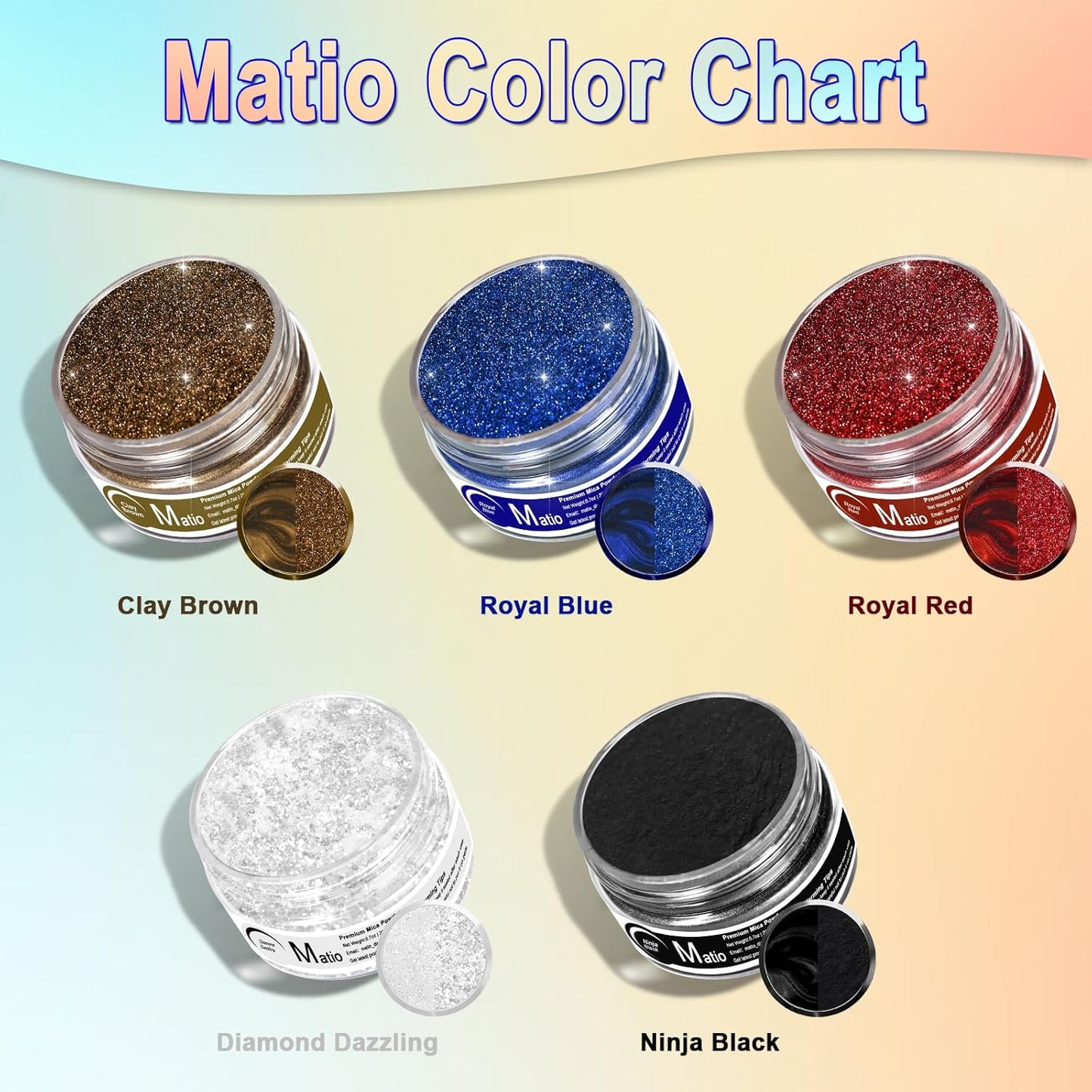 Matio White Glitter Mica Powder, 0.7oz/20g Premium Resin Glitter Powder Natural Epoxy Resin Color Pigment for Candle Making, Bath Bombs, DIY Crafts, Lip Gloss, Hair, Nail Art（Diamond Dazzling）