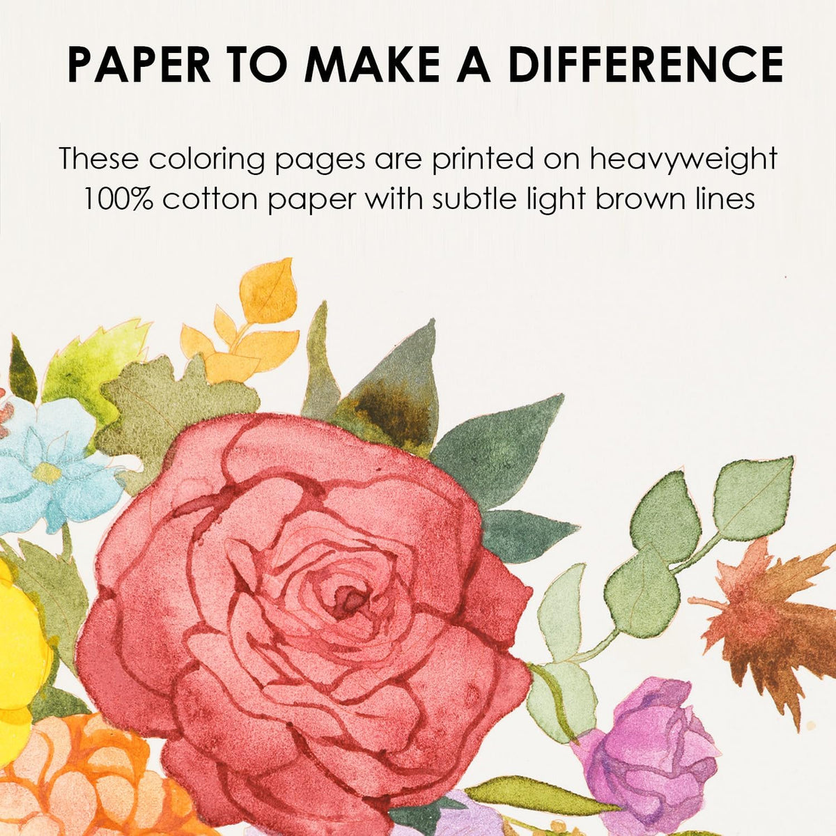 Grabie Watercolor Coloring Book, 15 Sheets A5 (8.3 x 5.8),Watercolor Book for Adults: Ignite Your Artistic Expression on 100% Cotton Paper (Autumn-Themed)
