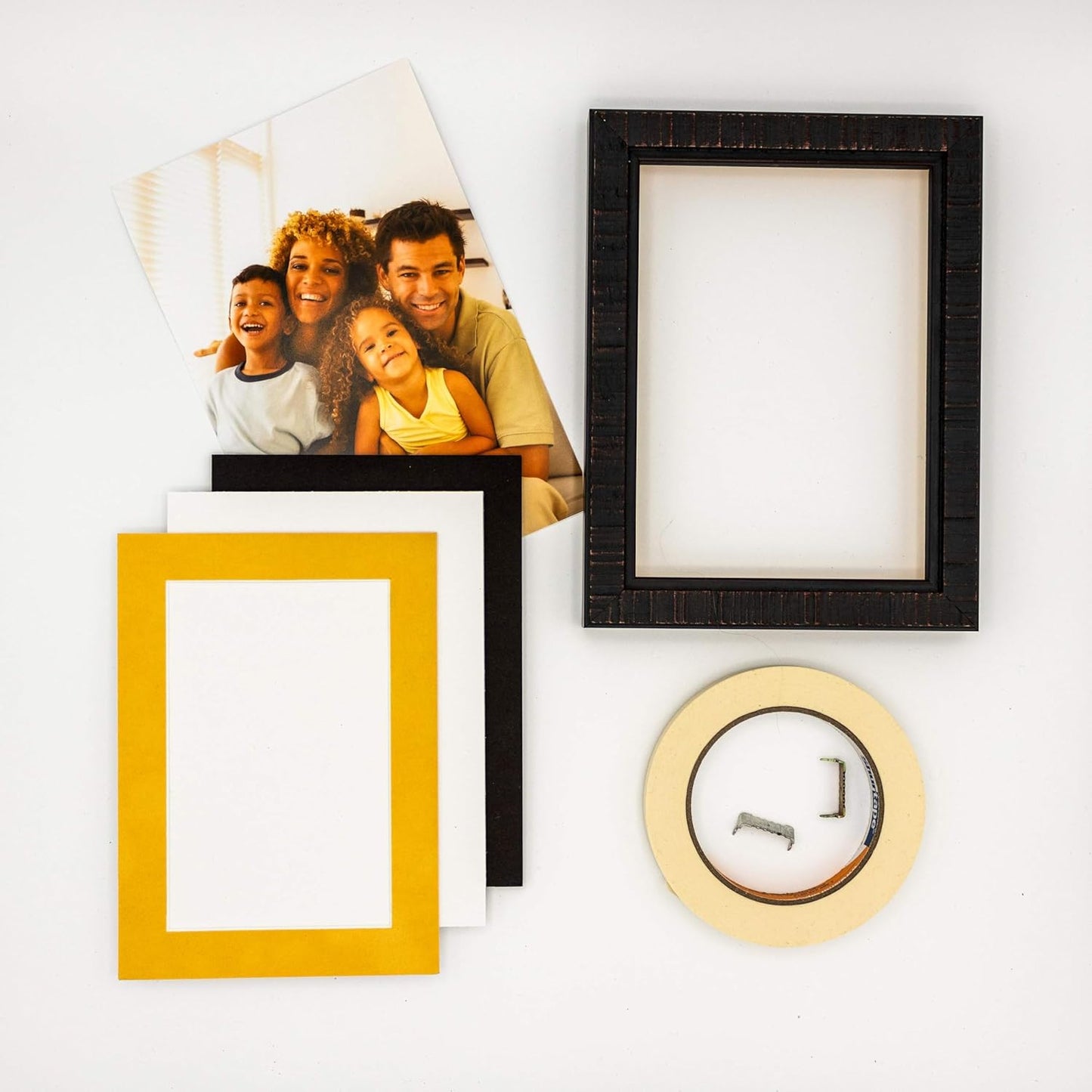 Pack of Ten Acid Free 8x10 Mats Bevel Cut for 5x8 Photos - Bright Yellow Precut Matboards With Backing Boards and Self Seal Photo Mat Bags For Pictures, Photos, Framing - 4-ply Thickness
