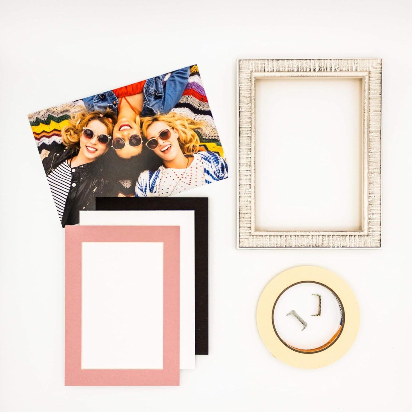 Pack of TEN 8x10 Mats Bevel Cut for 5x8 Photos - Acid Free Pink Precut Matboards For Pictures, Photos, Framing - 4-ply Thickness