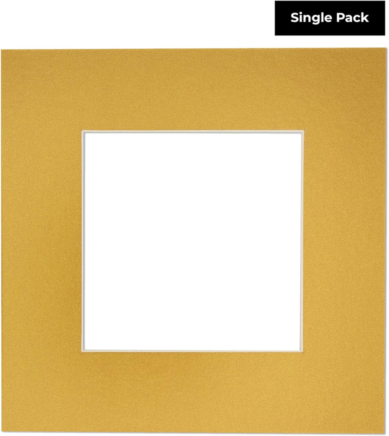 6x8 Mat for 8x10 Frame - Precut Mat Board Acid-Free Show Kit with Backing Board, and Clear Bags Metallic Gold 6x8 Photo Matte Made to Fit a 8x10 Picture Frame Matboard for Framing, Pack of 1 Mat