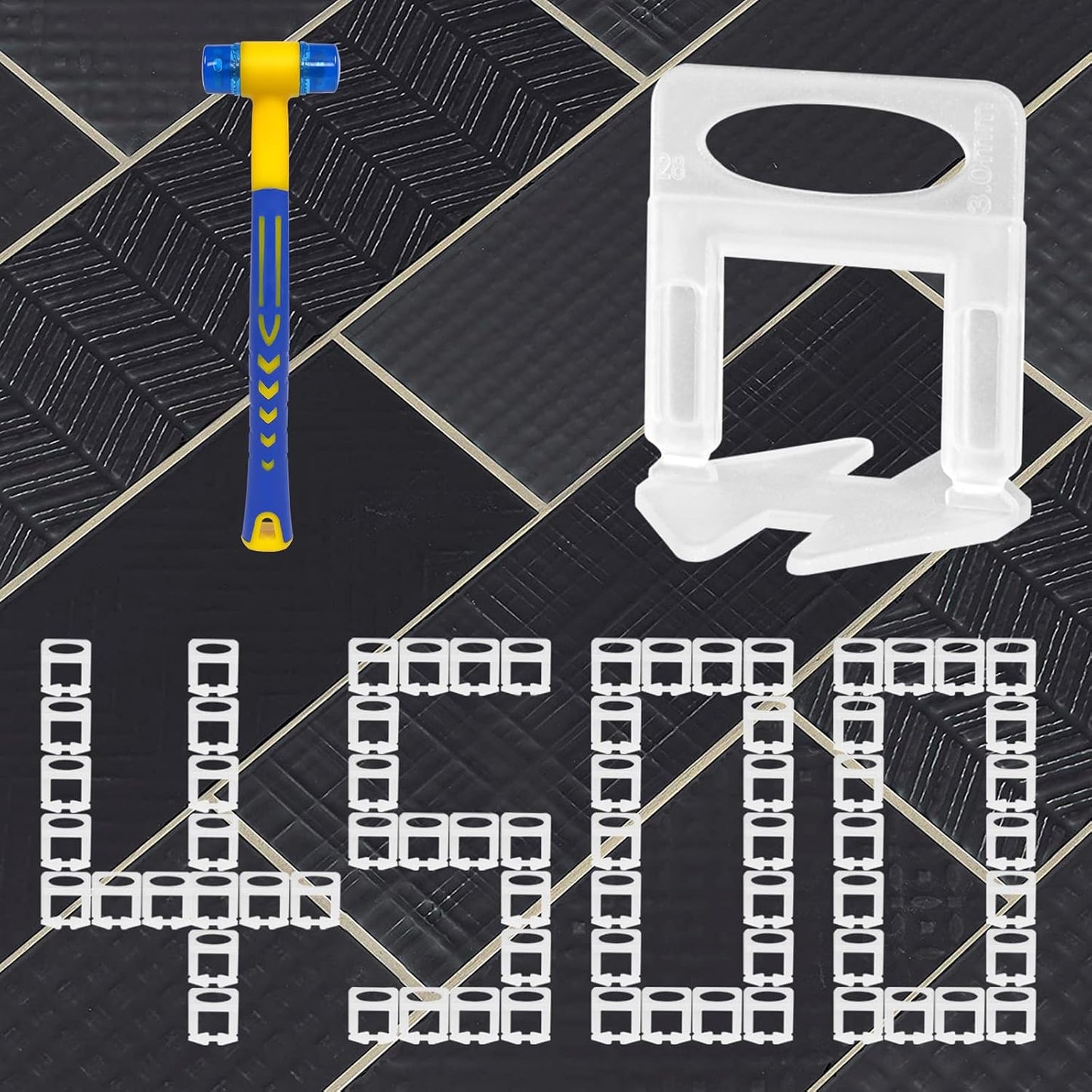4500 Pcs Tile Leveling System Clips 1/16" (1.5mm) for Ceramic Tile and Stone Installation - DIY Tile Leveler Spacers Kit for Perfect Alignment(4500, 1/16)
