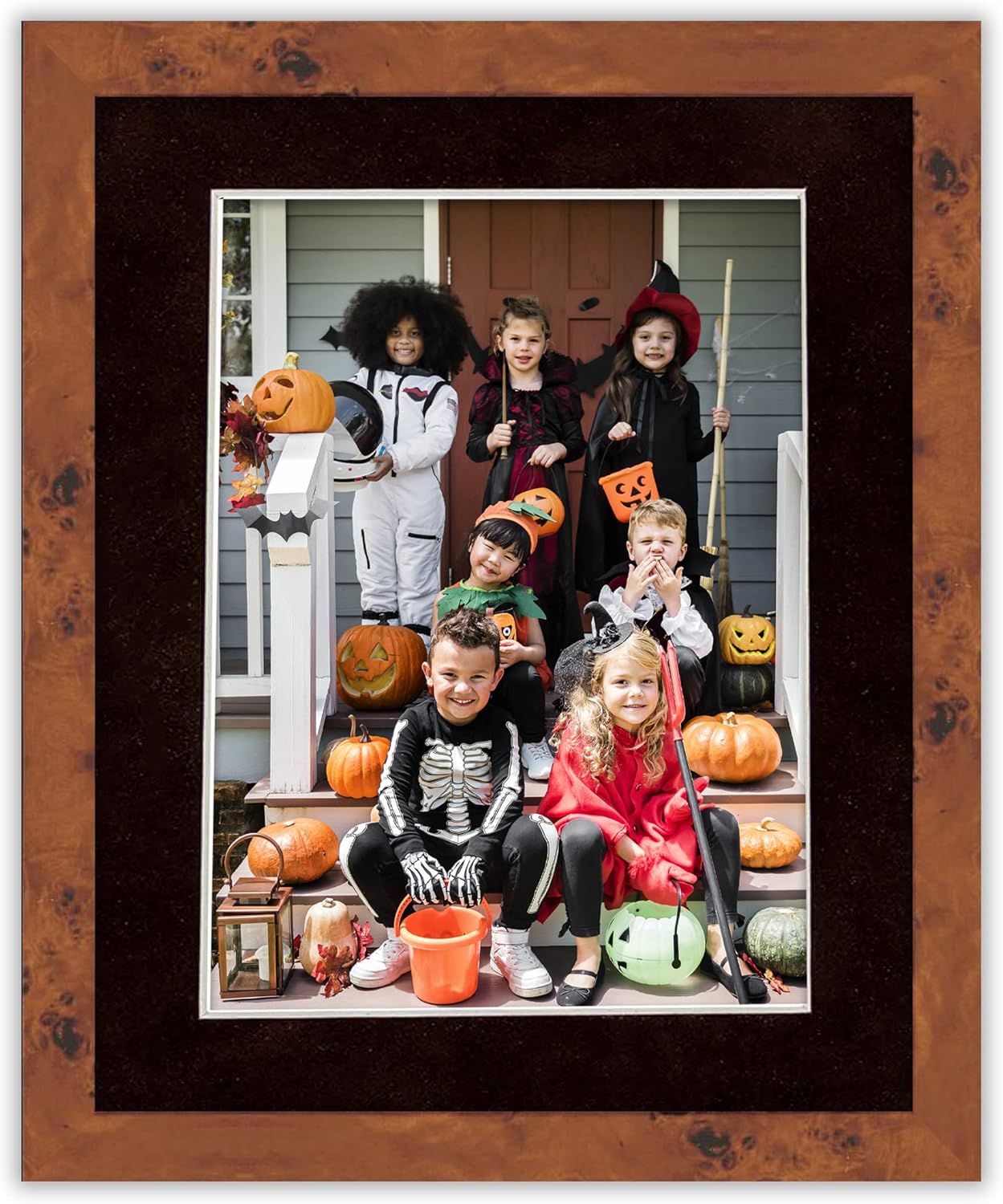 Pack of 25 Acid Free 8x10 Mats Bevel Cut for 5.5x8.5 Photos - Black Suede Precut Matboards For Pictures, Photos, Framing - 4-ply Thickness