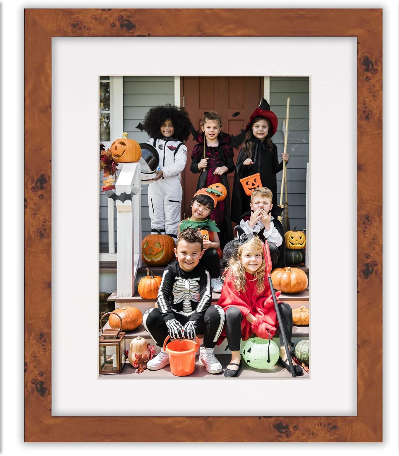 Pack of Ten Acid Free 8x10 Mats Bevel Cut for 5.5x8.5 Photos - White Precut Matboards with Backing Boards and Self Seal Photo Mat Bags for Pictures, Photos, Framing - 4-ply Thickness