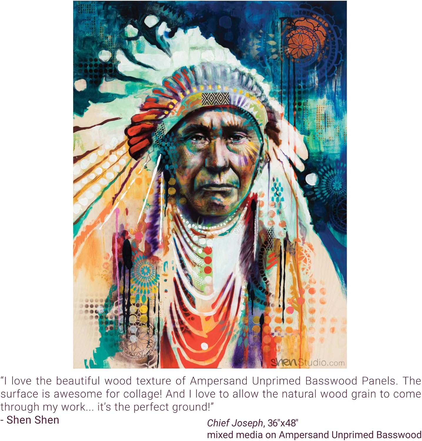 Ampersand Art Supply Unprimed Basswood Artist Panel, 7/8" Cradled Profile, 5"x7"