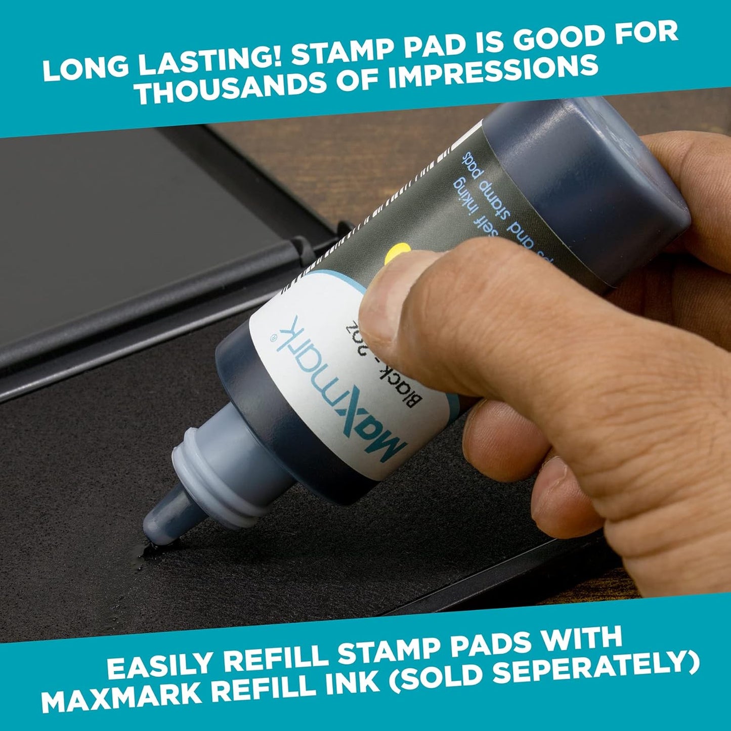 MaxMark Large Purple Stamp Pad - 4-1/4" by 7-1/4" - Premium Quality Felt Pad