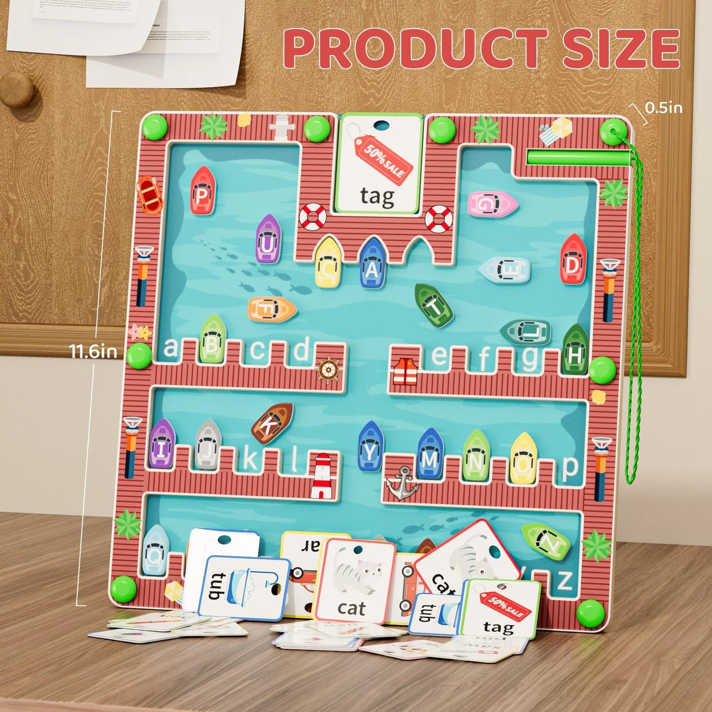 Magnetic Alphabet Maze,Montessori Magnetic Maze Board,Alphabet Puzzle Toddler Toys for Ages 2-4,Toddler Preschool Learning Toys